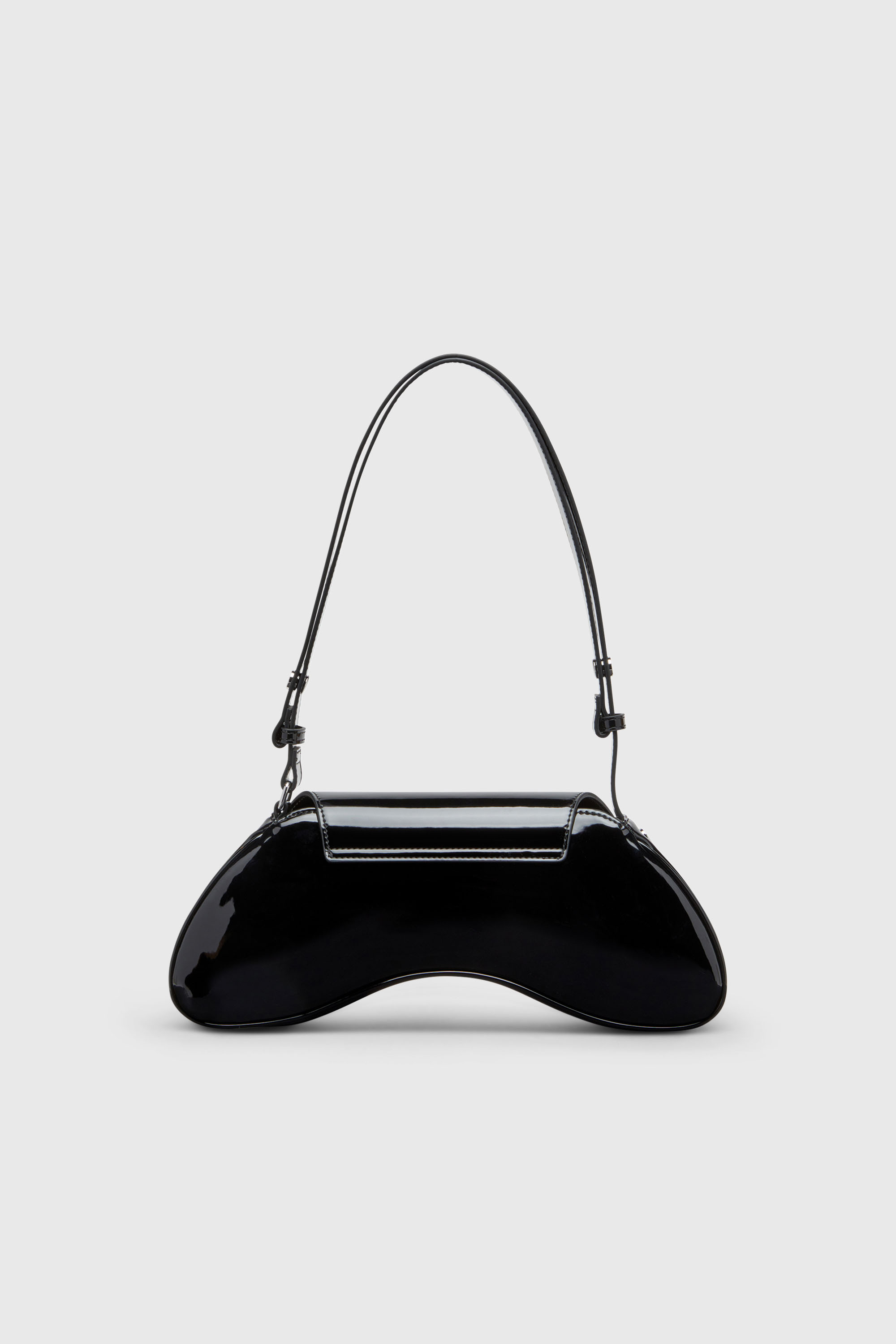 Diesel - PLAY CROSSBODY, Damen Play-Gl&auml;nzende Crossbody-Tasche in Schwarz - 3