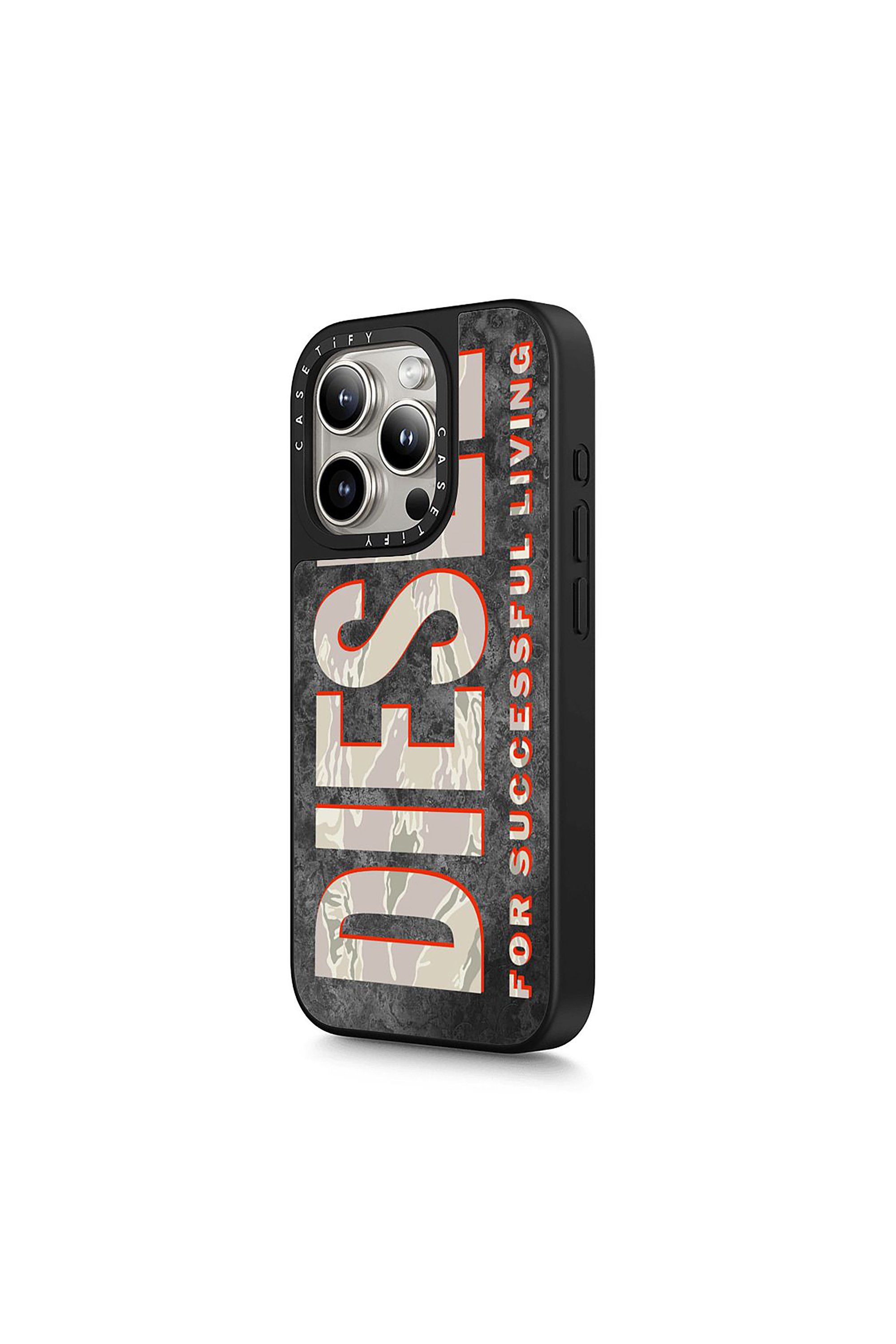 Diesel - 60329 CASETIFY MOULDED CASE, Unisex MagSafe Tarn-Hülle iPhone 15 Pro Max in Braun/Weiss - 2