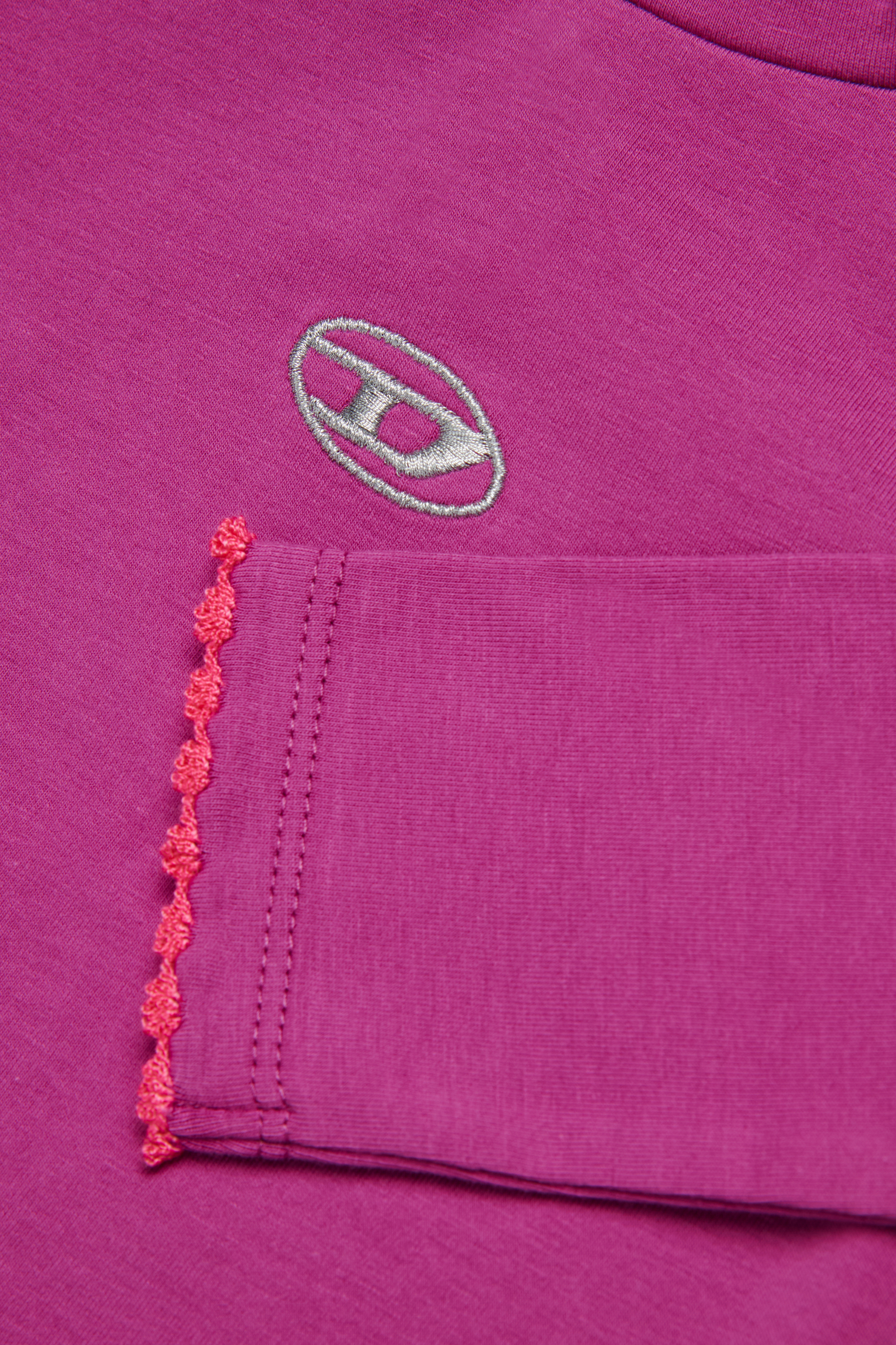 Diesel - TRESPYB, Damen Baumwoll-T-Shirt mit gesticktem Logo in Violett - 4