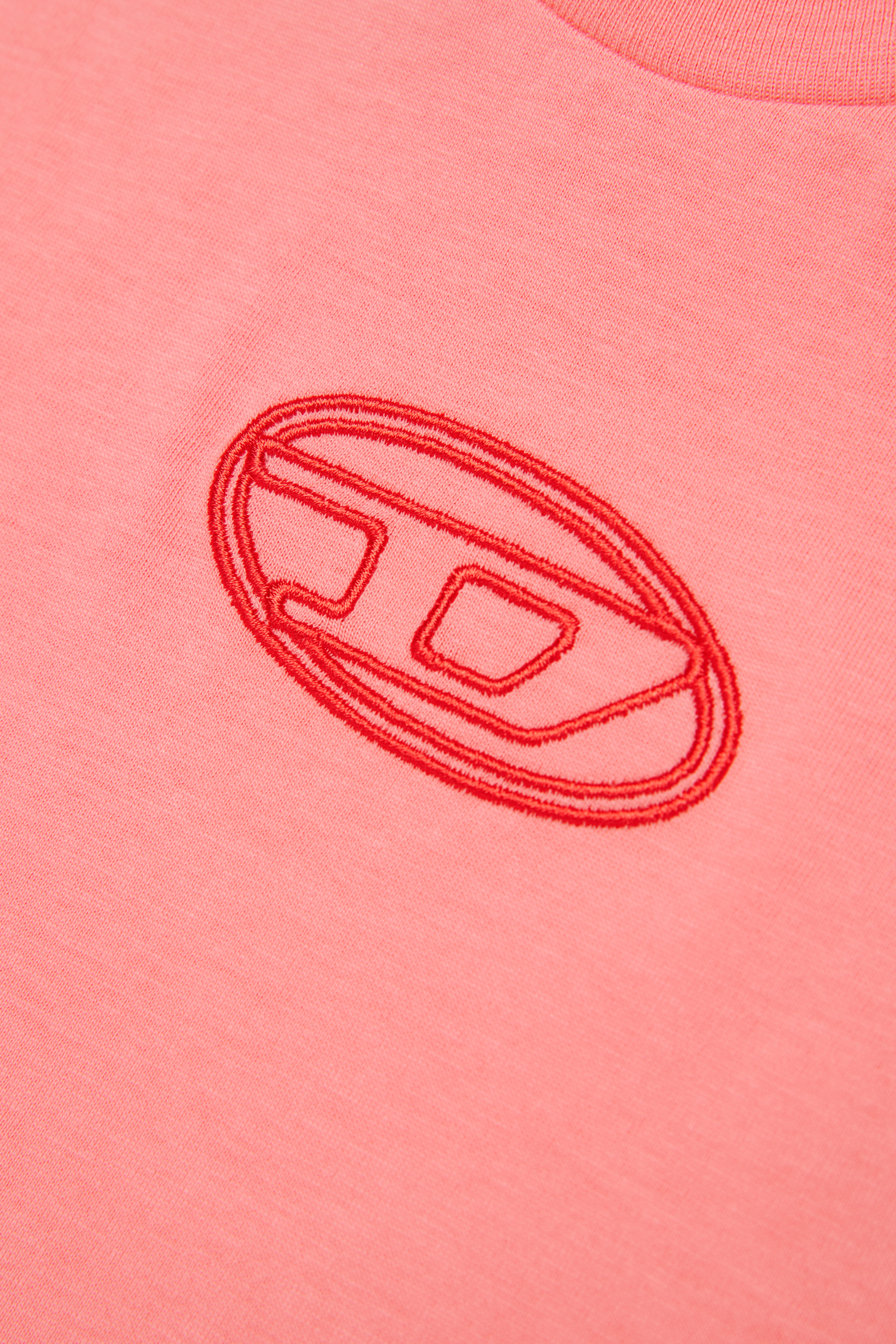 Diesel - TIXAN, Damen Baumwoll-T-Shirt mit zentralem Logo in Rosa - 4