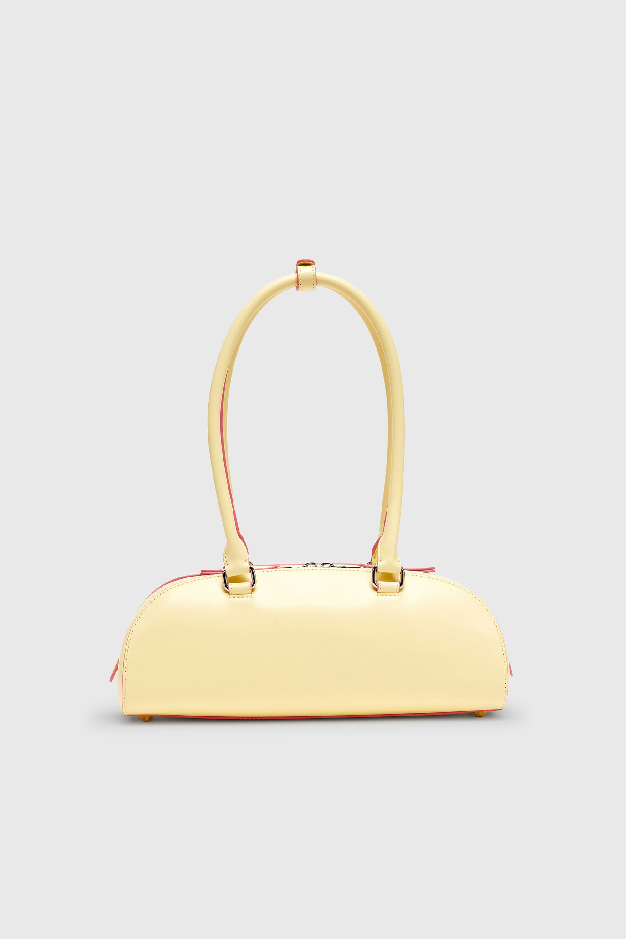 Diesel - 1DR DOME SHOULDER EW, Damen 1DR Dome - Langgezogene Bowlingtasche aus Leder in Gelb - 2