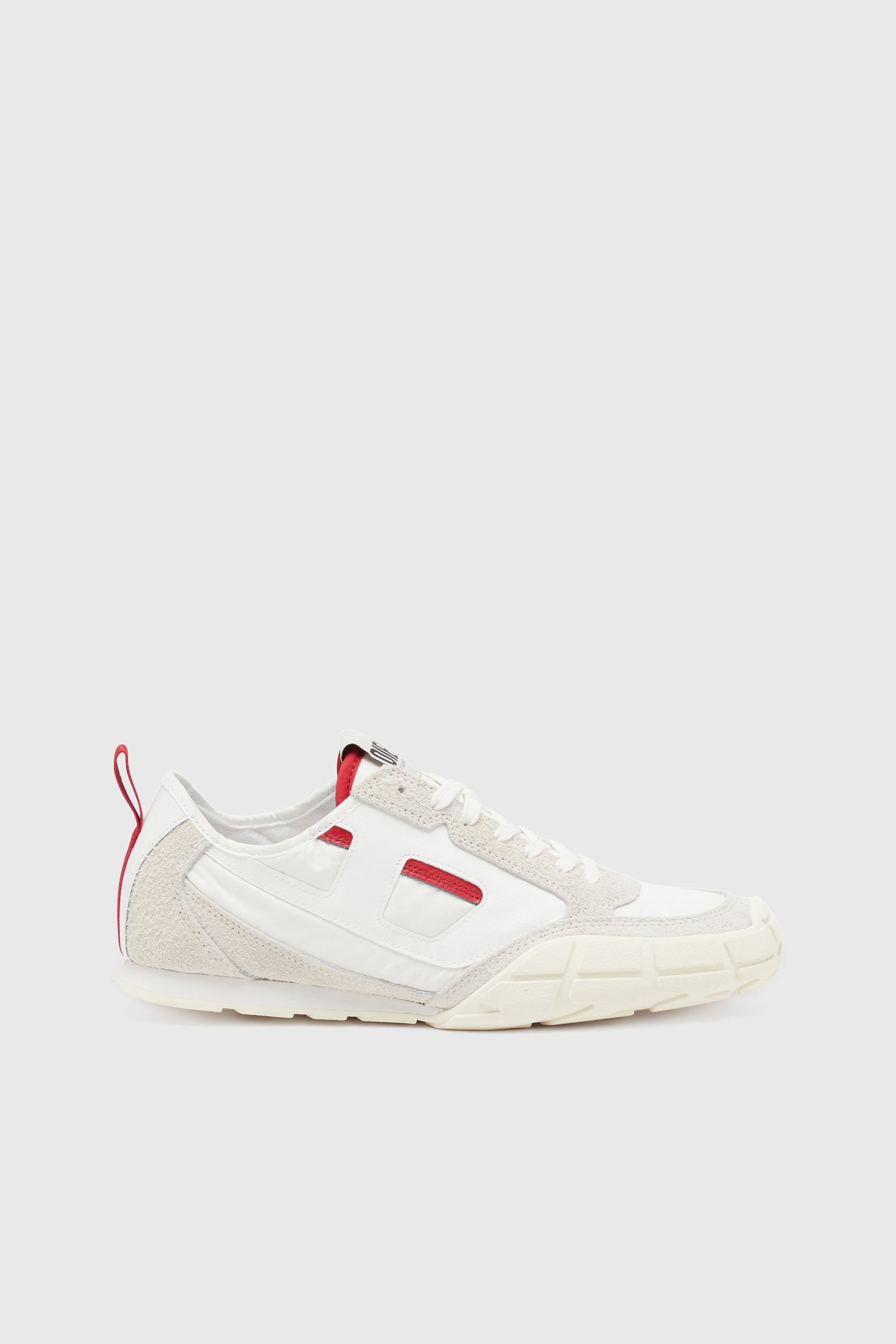 Diesel - S-PAGODHA LOW, Herren S-Pagodha-Sneakers aus Leder, Wildleder und Ripstop in Weiss/Rot - 1