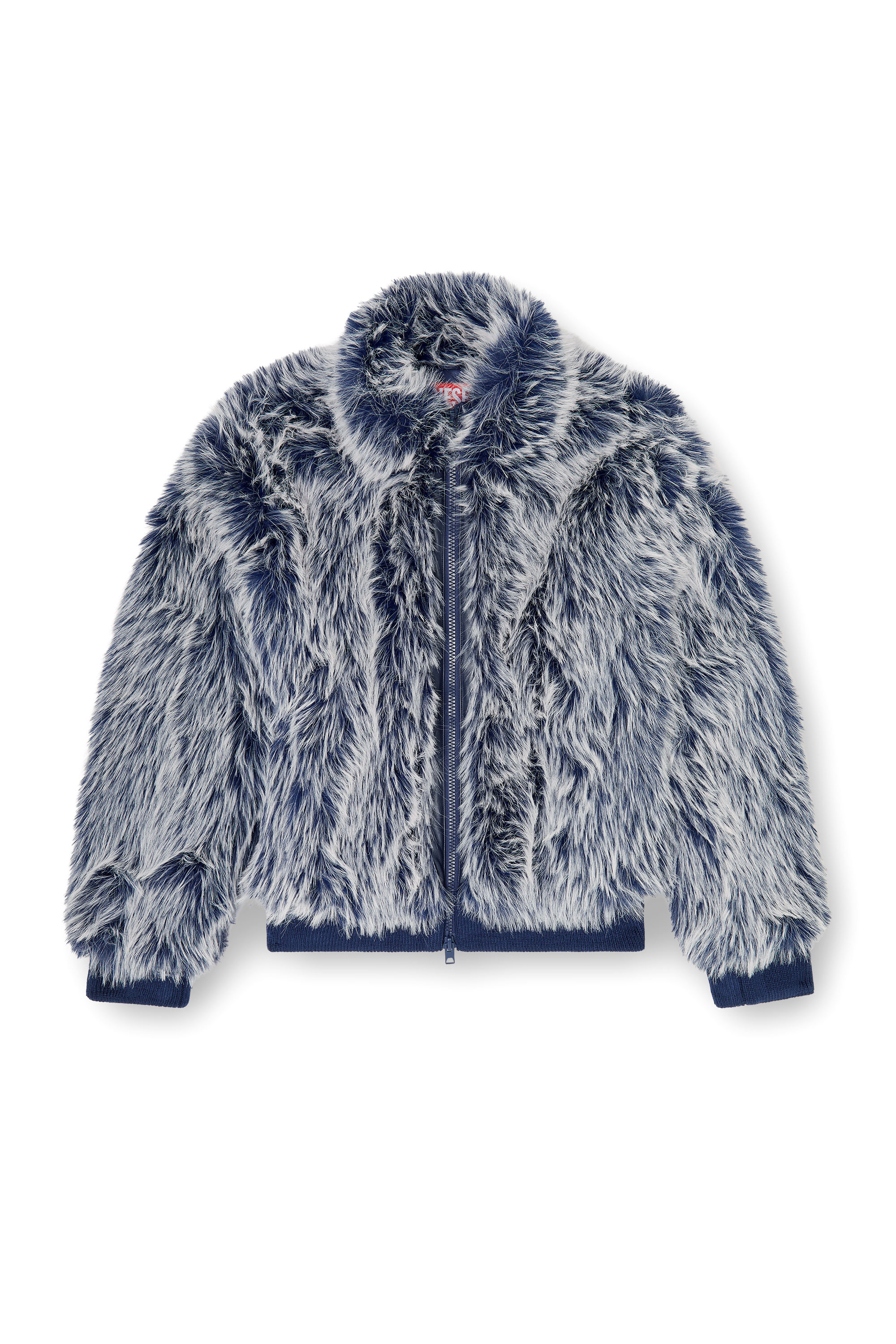 Diesel - W-VICTOR, Herren Flauschige Winterjacke in Mittelblau - 3