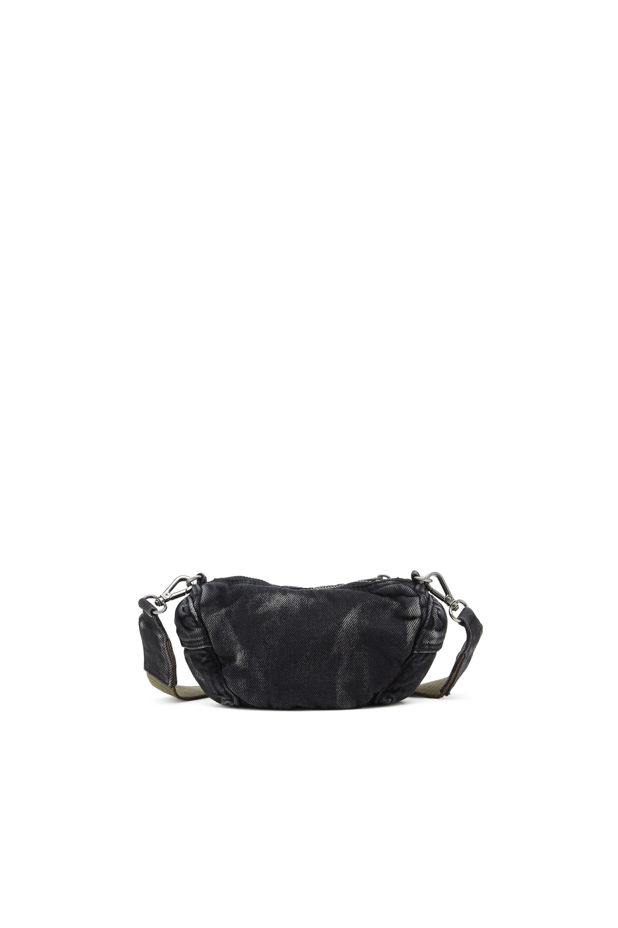 Diesel - MULTI-PKTS CROSSBODY XS X, Unisex Multi-Pkts – Kleine Tasche aus gewaschenem Denim in Dunkelgrau - 3