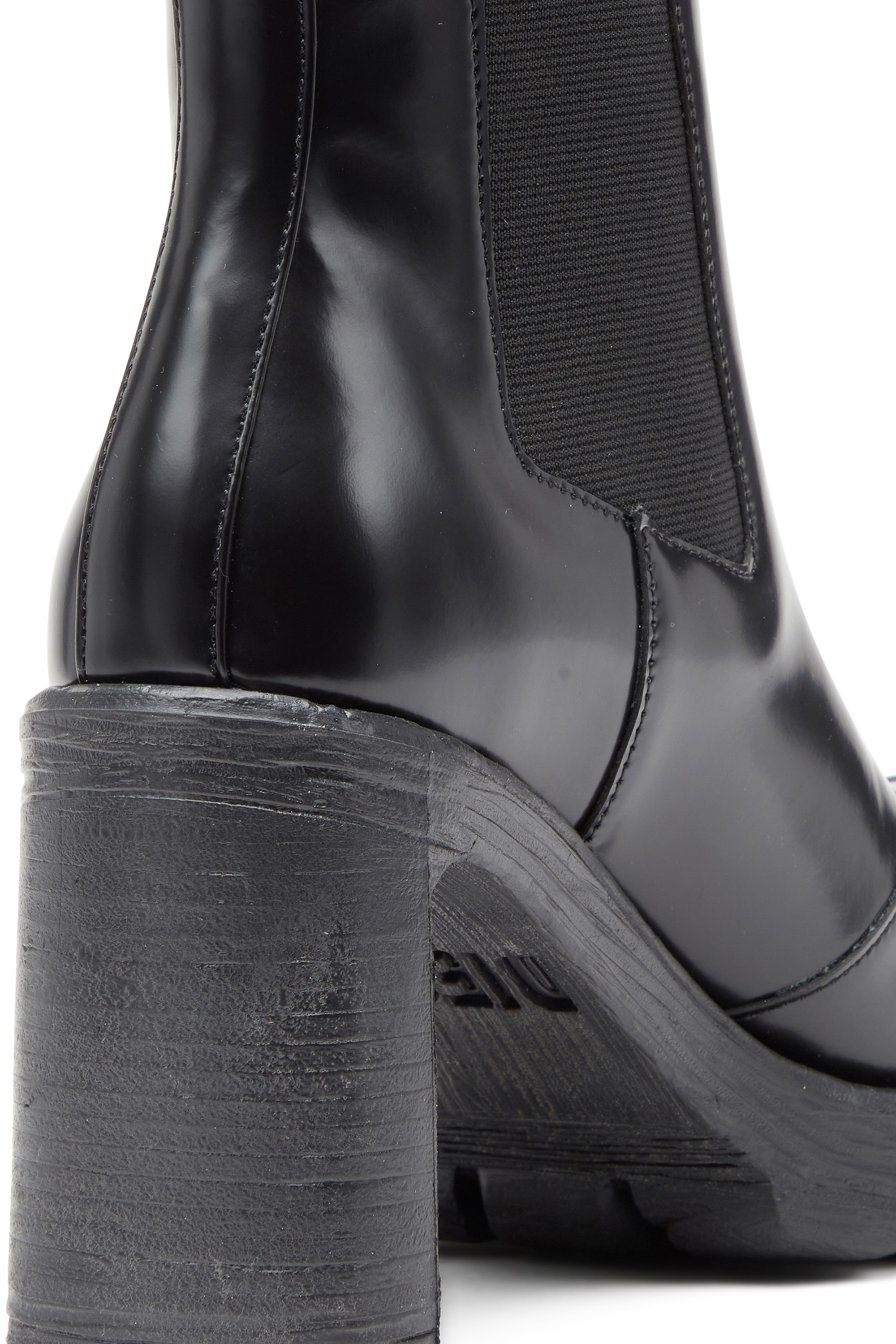 Diesel - D-HAMMER CH D W, Damen D-Hammer-High-Heel-Stiefel mit Oval D-Plakette in Schwarz - 4