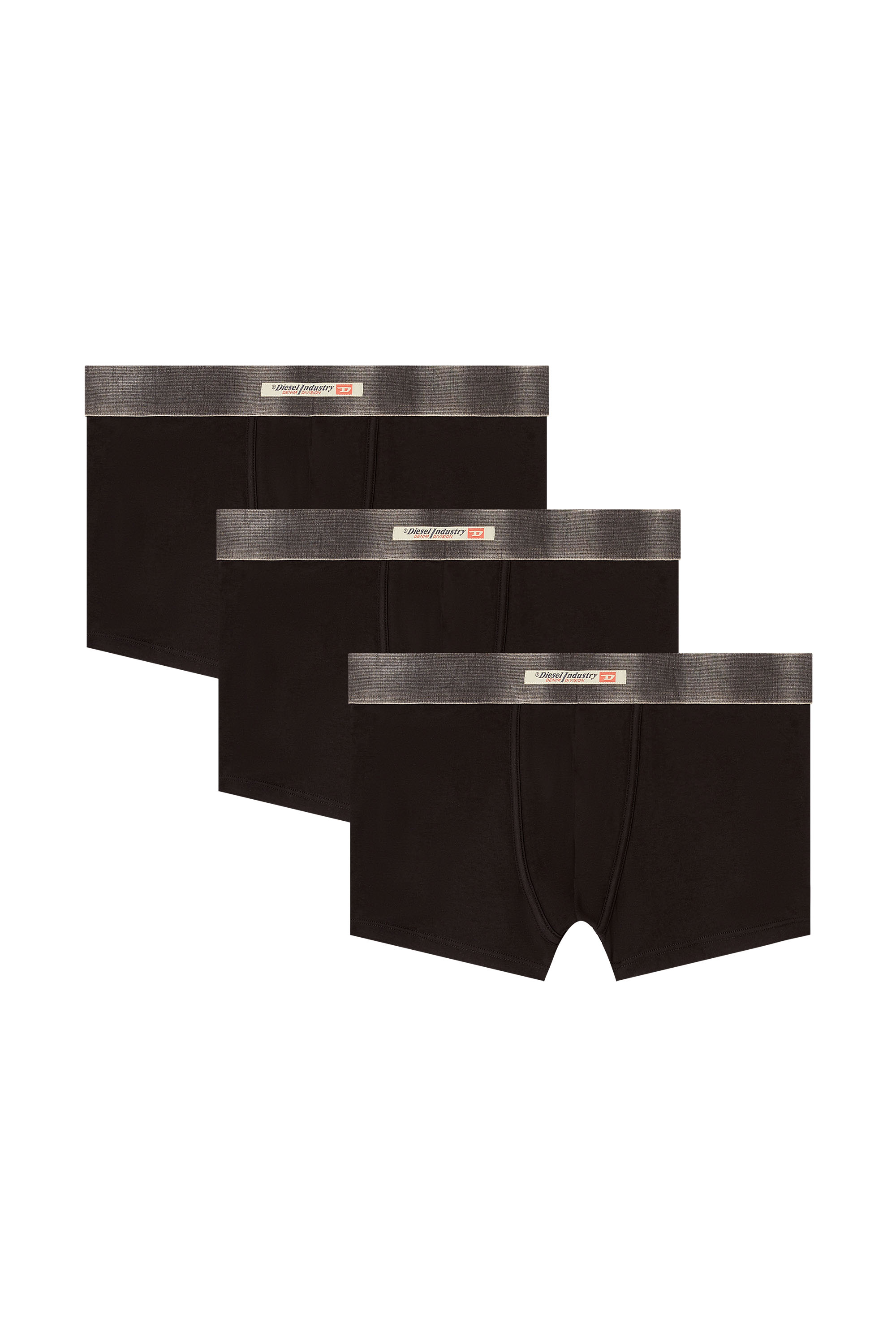Diesel - DAMIEN-DNM-3PACK, Herren 3er-Pack Boxershorts aus Stretch-Baumwolle mit Satinbund in Schwarz - 2