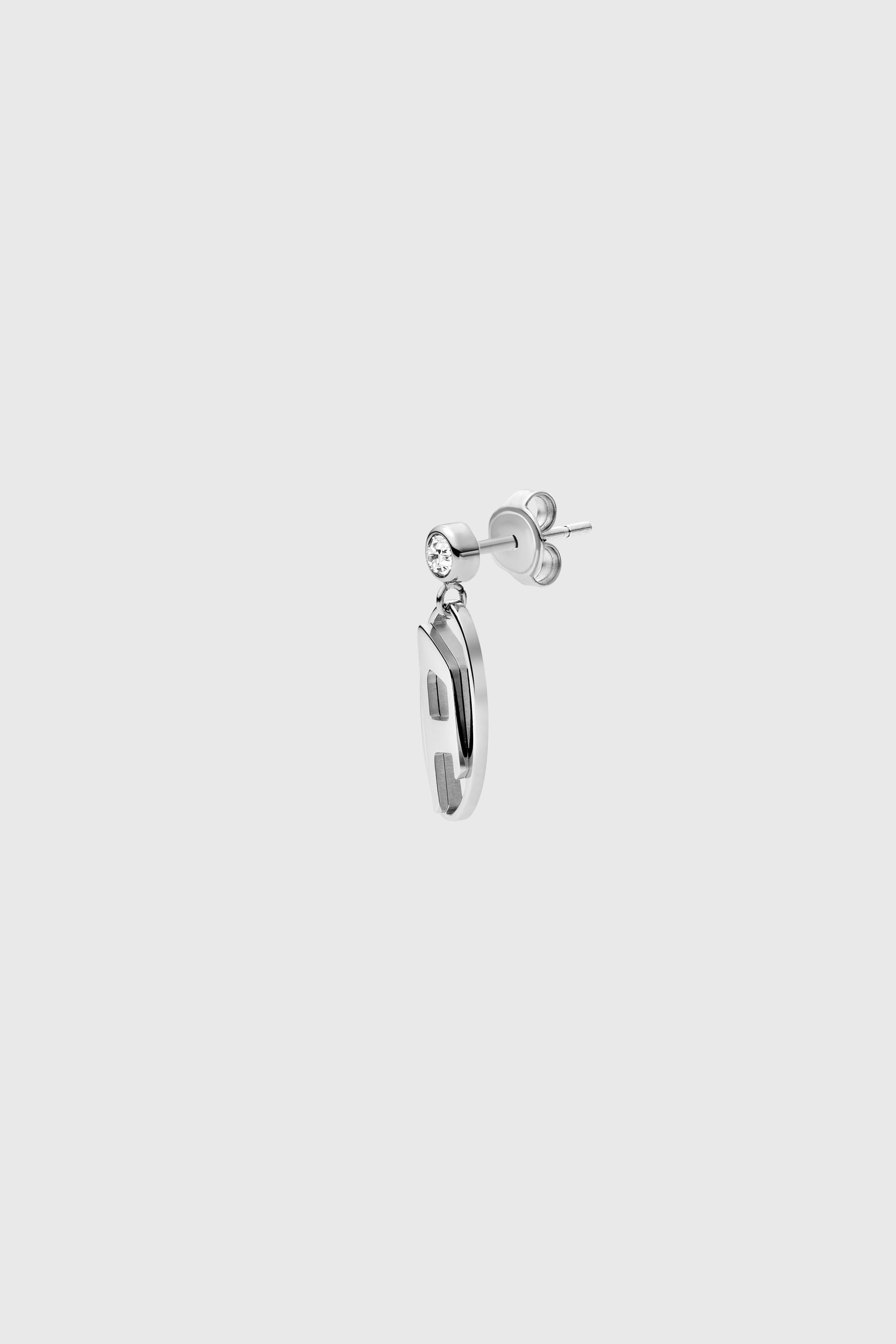 Diesel - DX1655040 JEWELLERY, Unisex Edelstahl-Tropfen-Ohrring in Silber - 2