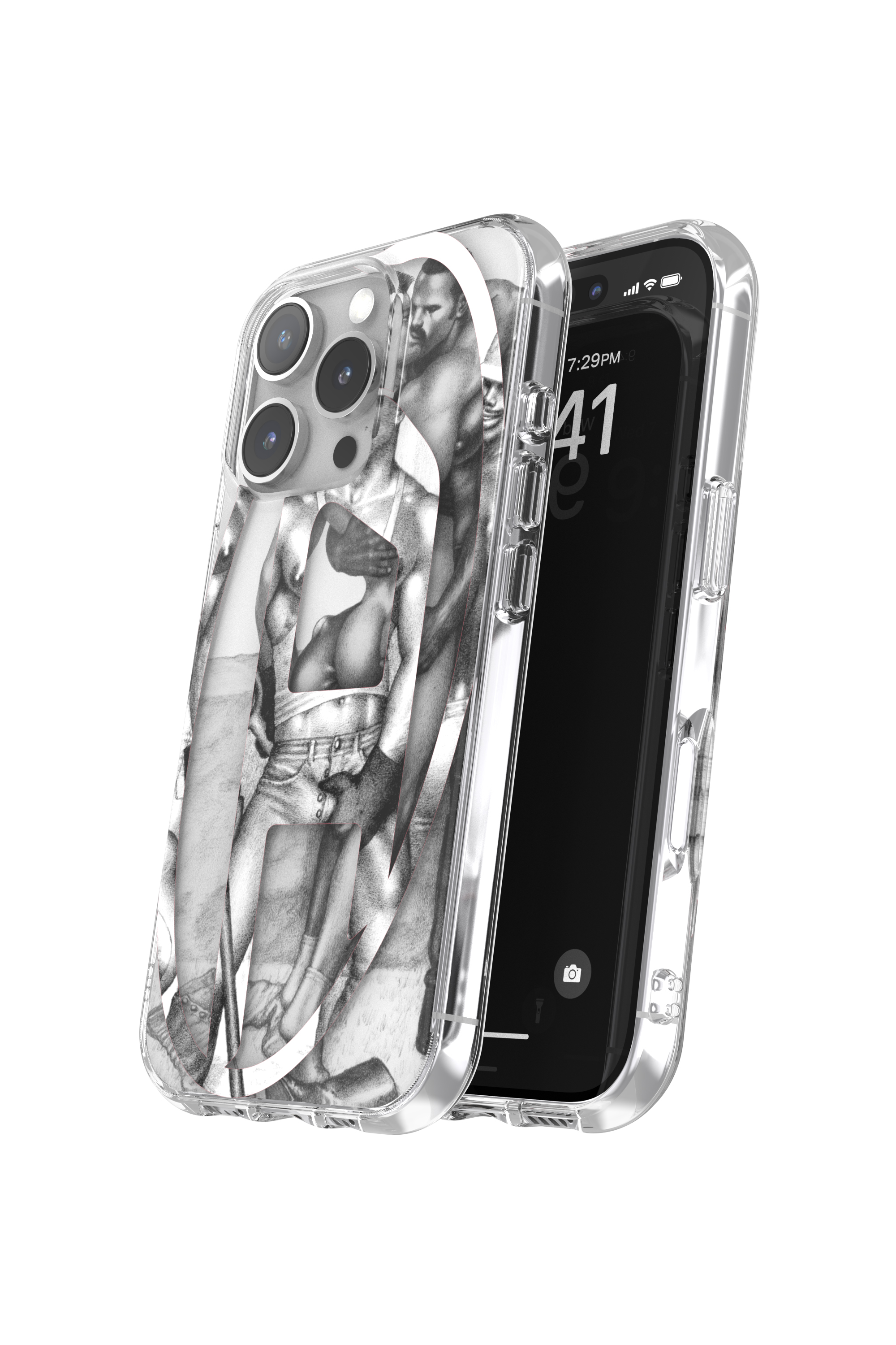 Diesel - 60388 DIESEL TOM OF FINLAND AOP CASE, Unisex's ToFF Case iPhone 16 Pro in Grey - 3