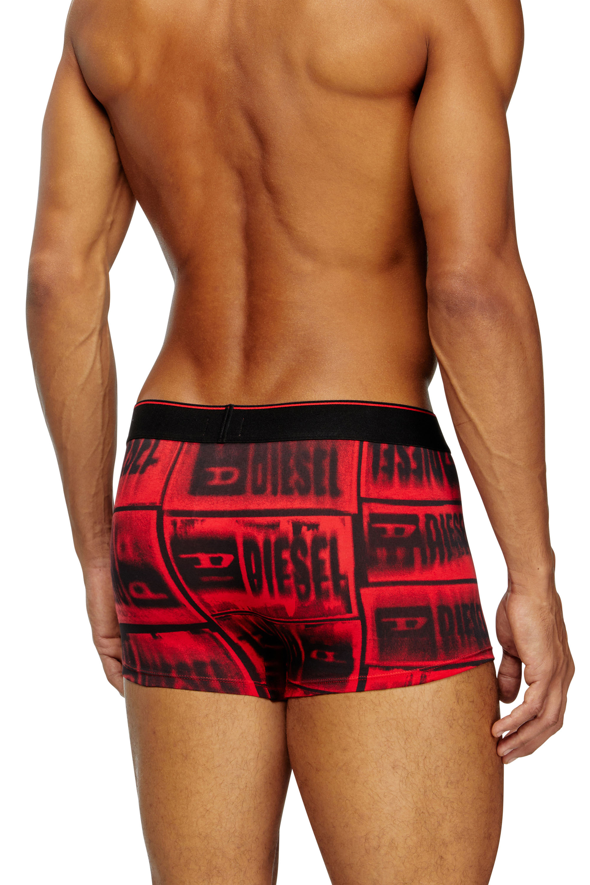 Diesel - DAMIEN-D-BOX, Herren Retropants mit verblasstem Logo-Print in Rot - 3