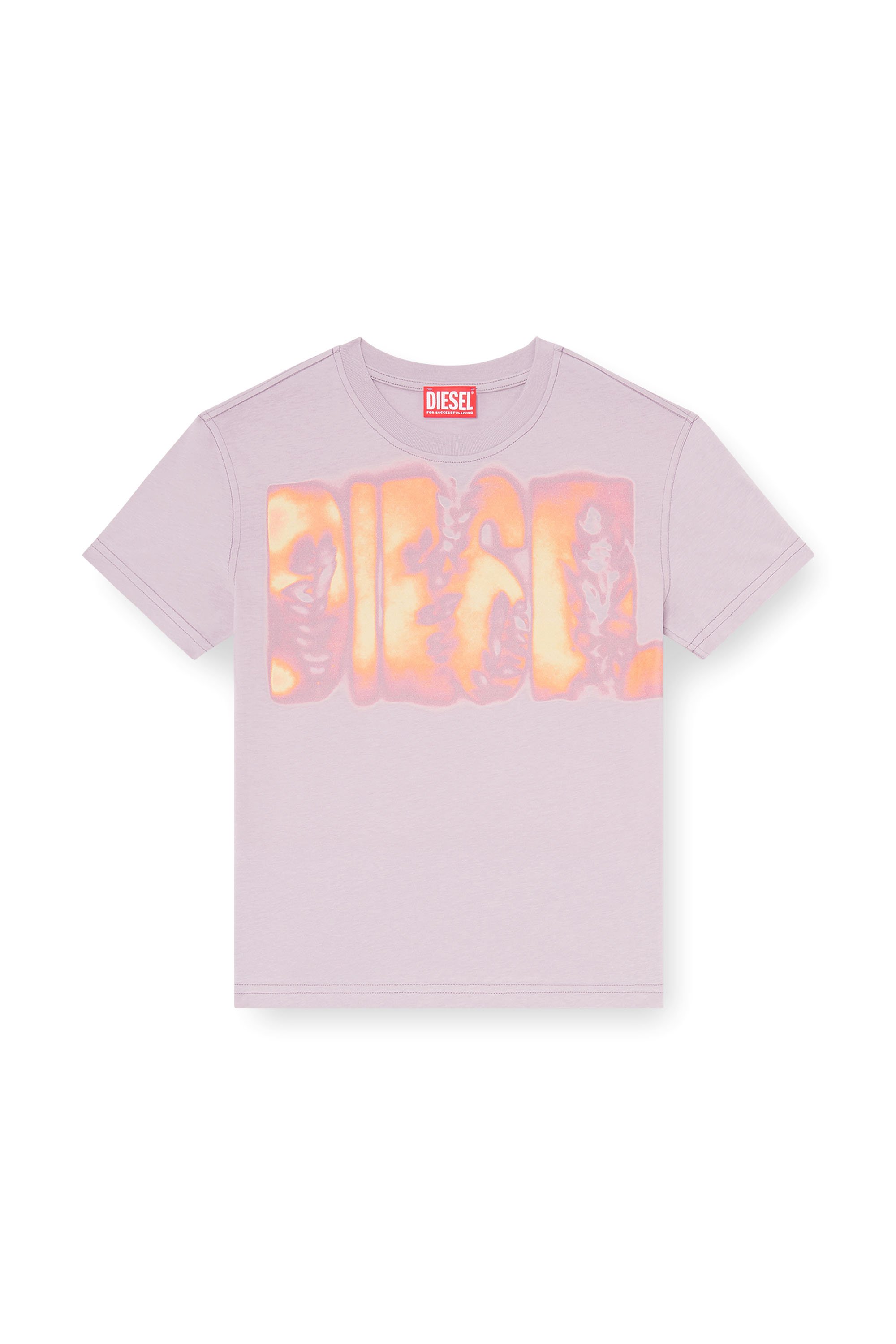 Diesel - T-ILA-AA3, Damen Schmales Jersey-T-Shirt mit Grafikdruck in null - 3