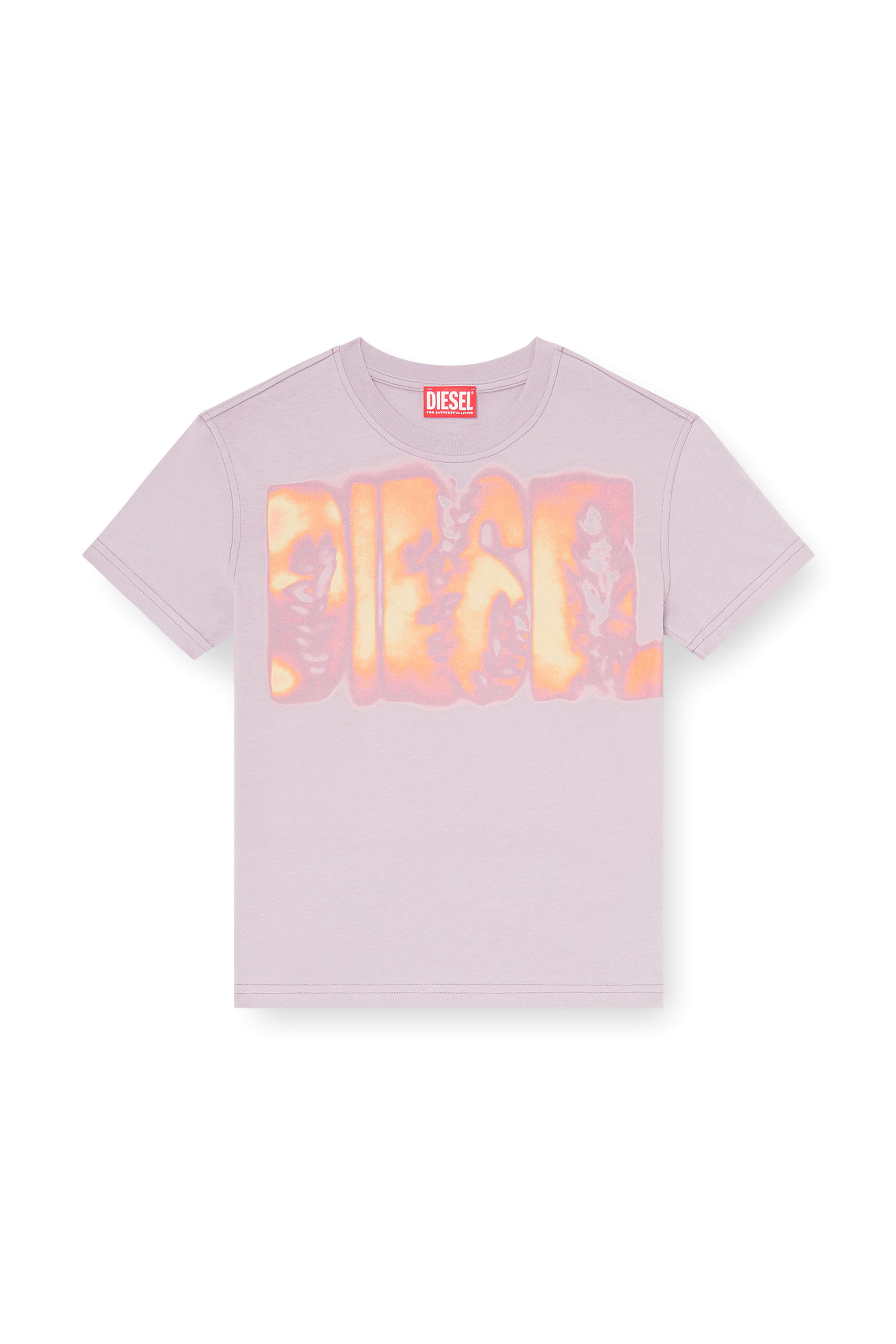 Diesel - T-ILA-AA3, Damen Schmales Jersey-T-Shirt mit Grafikdruck in null - 2