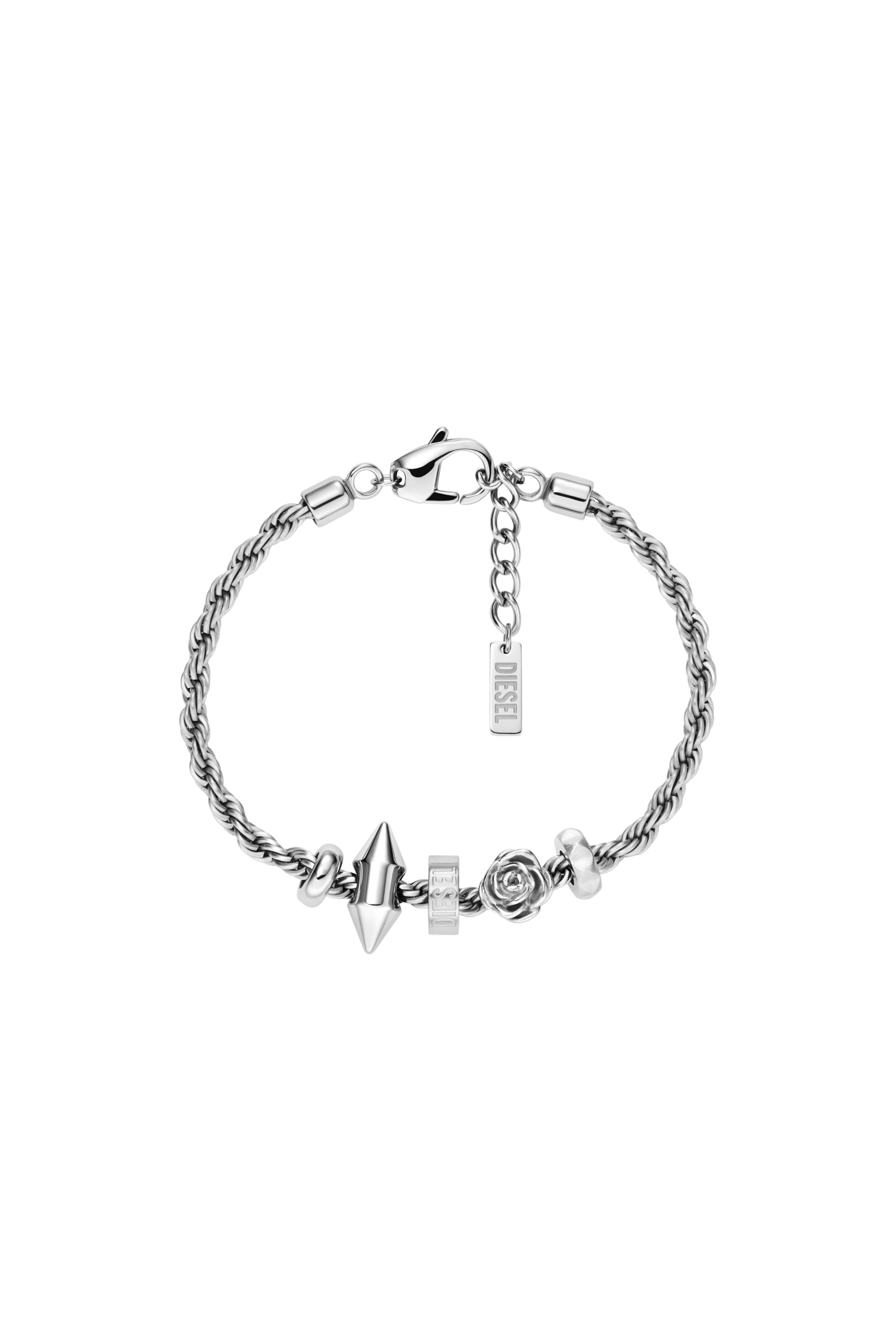 Diesel - DX1622040 JEWELLERY, Unisex Armband mit Anhängern aus Edelstahl in Silber - 1