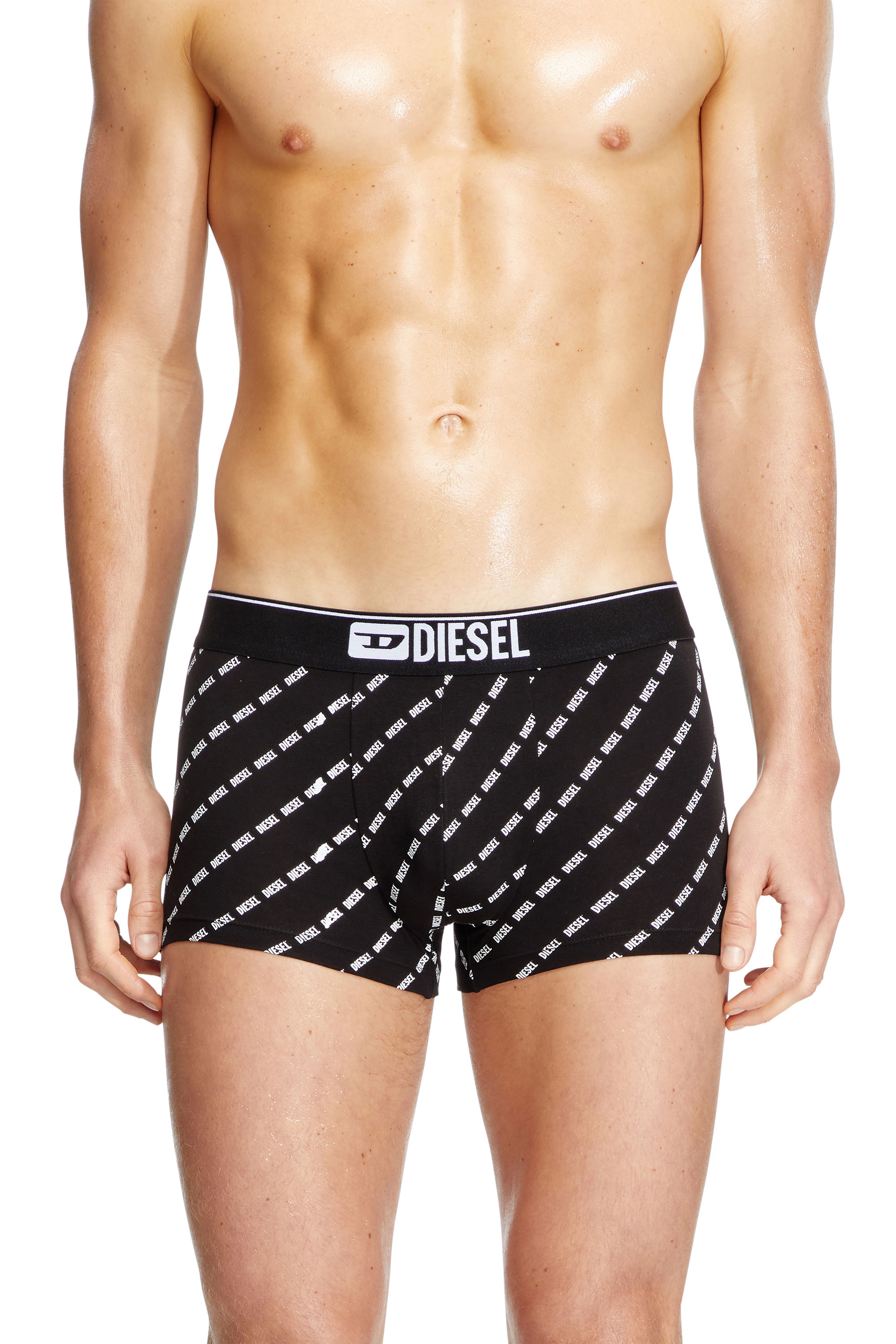 Diesel - DAMIEN-THREEPACK, Herren Retropants mit diagonalem Logo im Dreierpack in Schwarz - 3