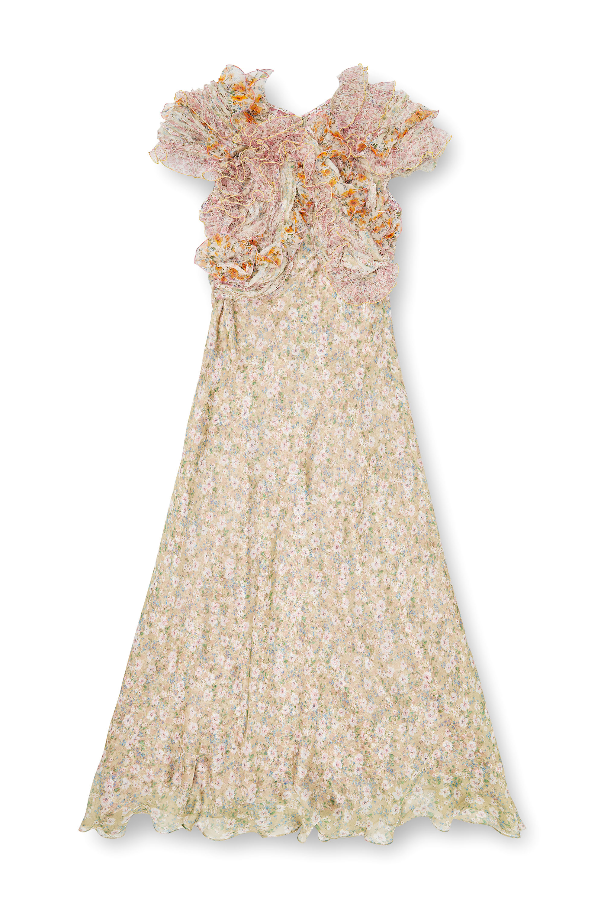 Diesel - D-FIBY, Damen Seidenkleid mit Blumenmuster in Bunt - 2