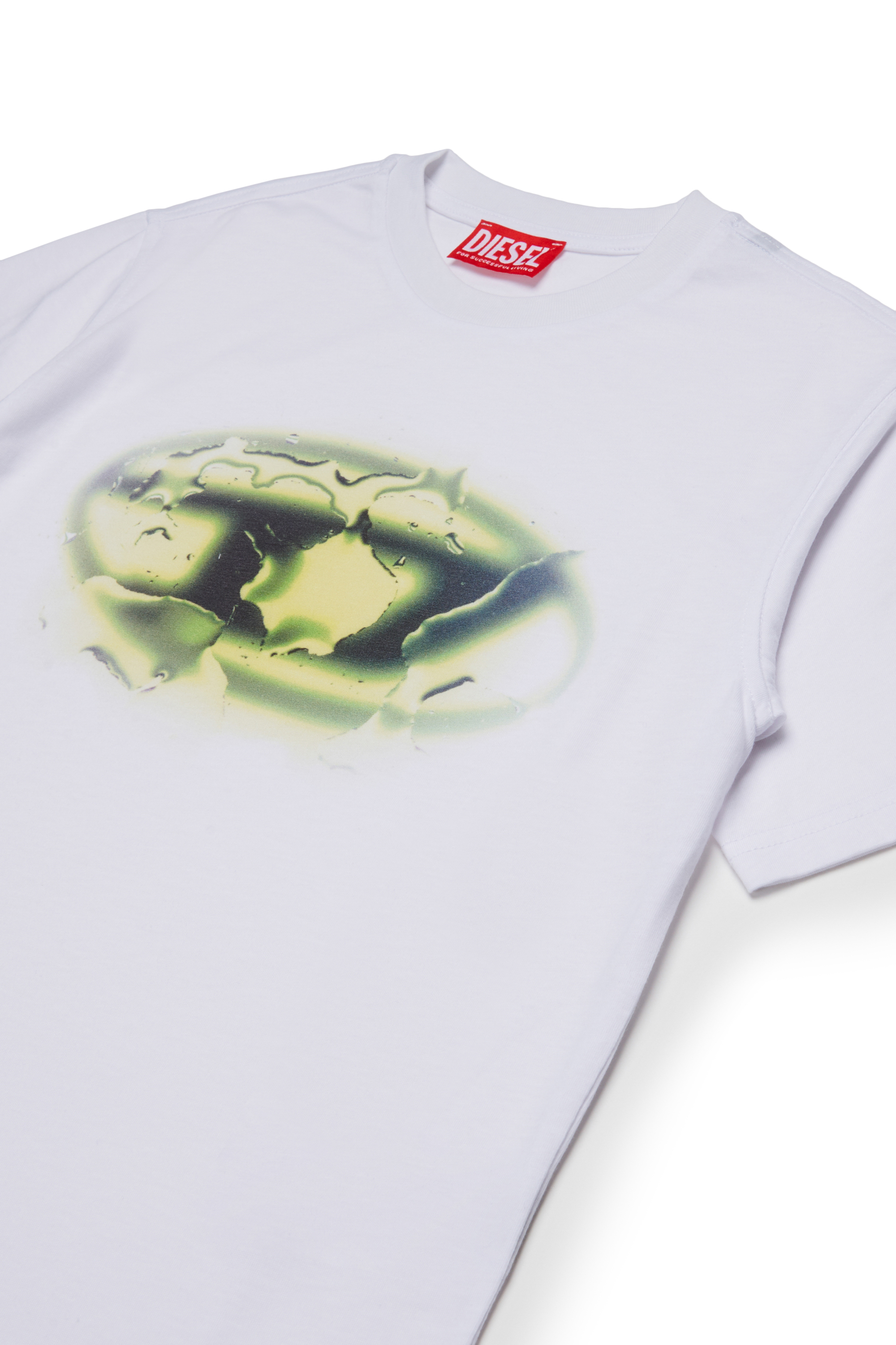 Diesel - TBOXTK3 OVER, Herren Baumwoll-T-Shirt mit Grafikdruck in Weiß - 3