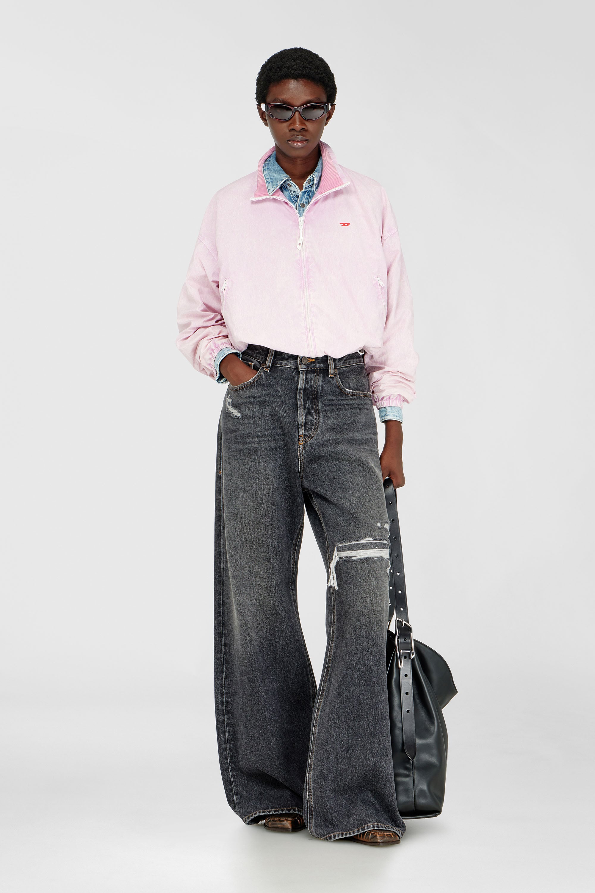 Diesel - Unisex Relaxed Jeans 1996 D-Sire 007F6, Schwarz/Dunkelgrau - 1