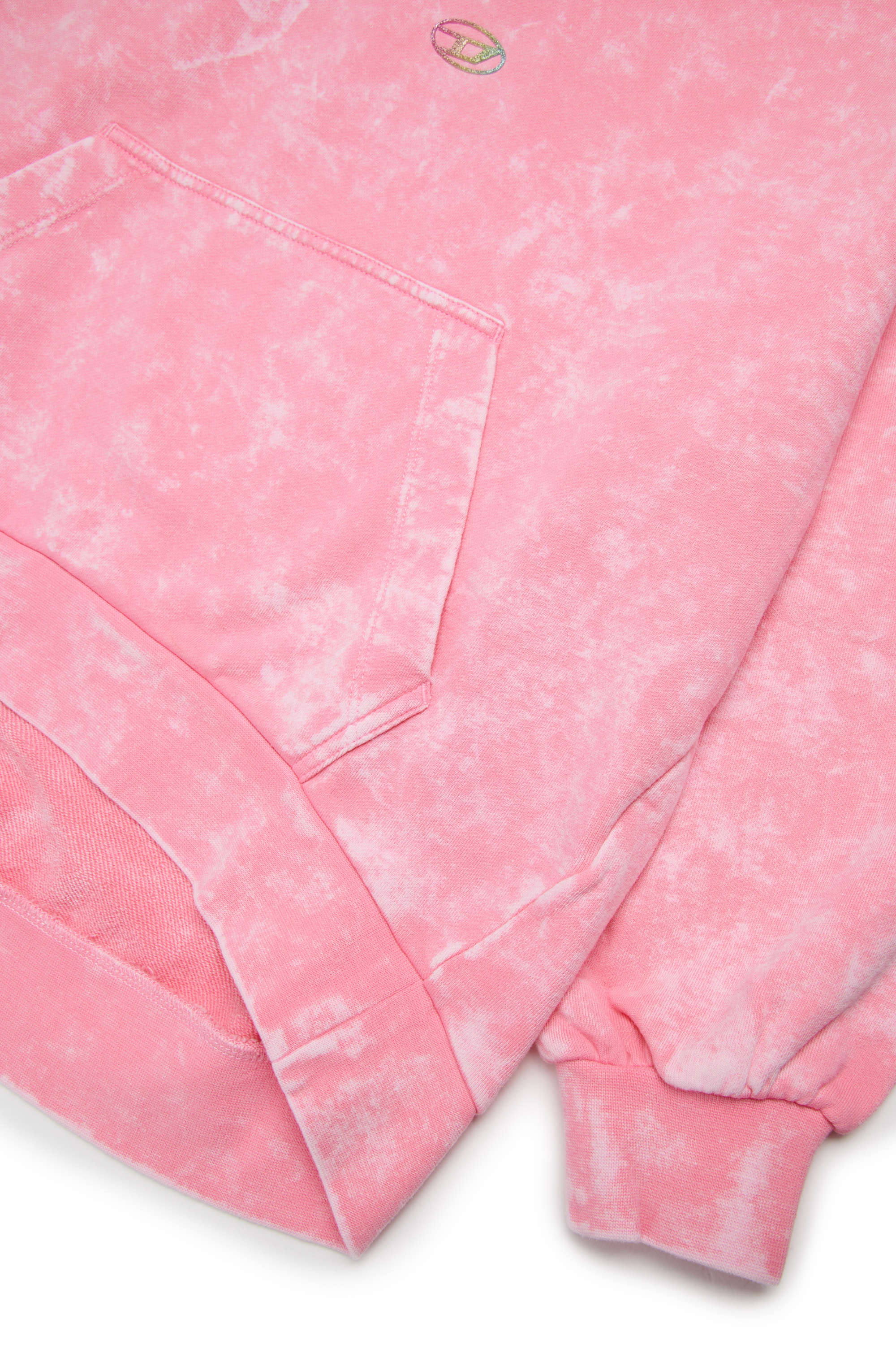 Diesel - SALIA, Damen Hoodie aus Baumwolle mit Washed-Effekt in Rosa - 4