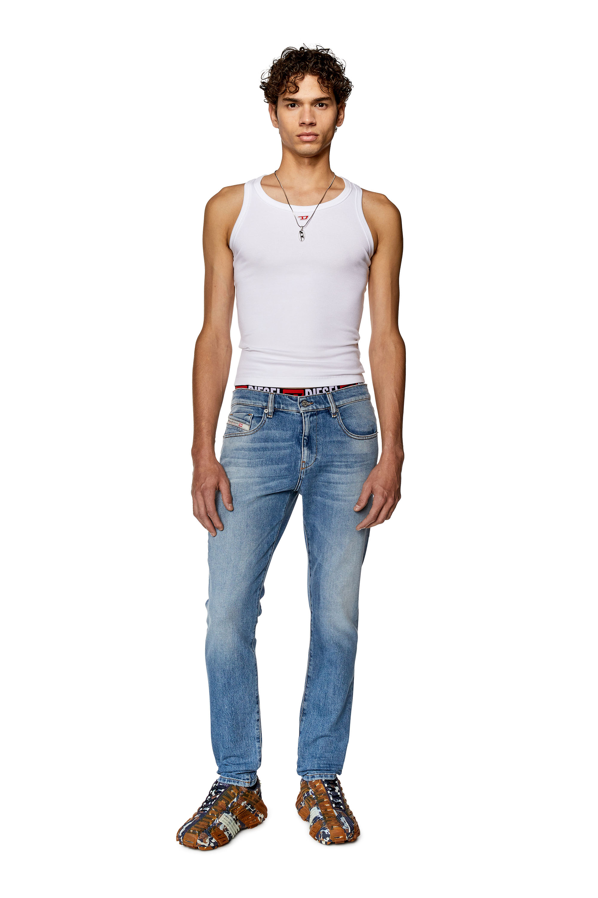 Diesel - Slim Jeans 2019 D-Strukt 09F81, Mittelblau - Image 2