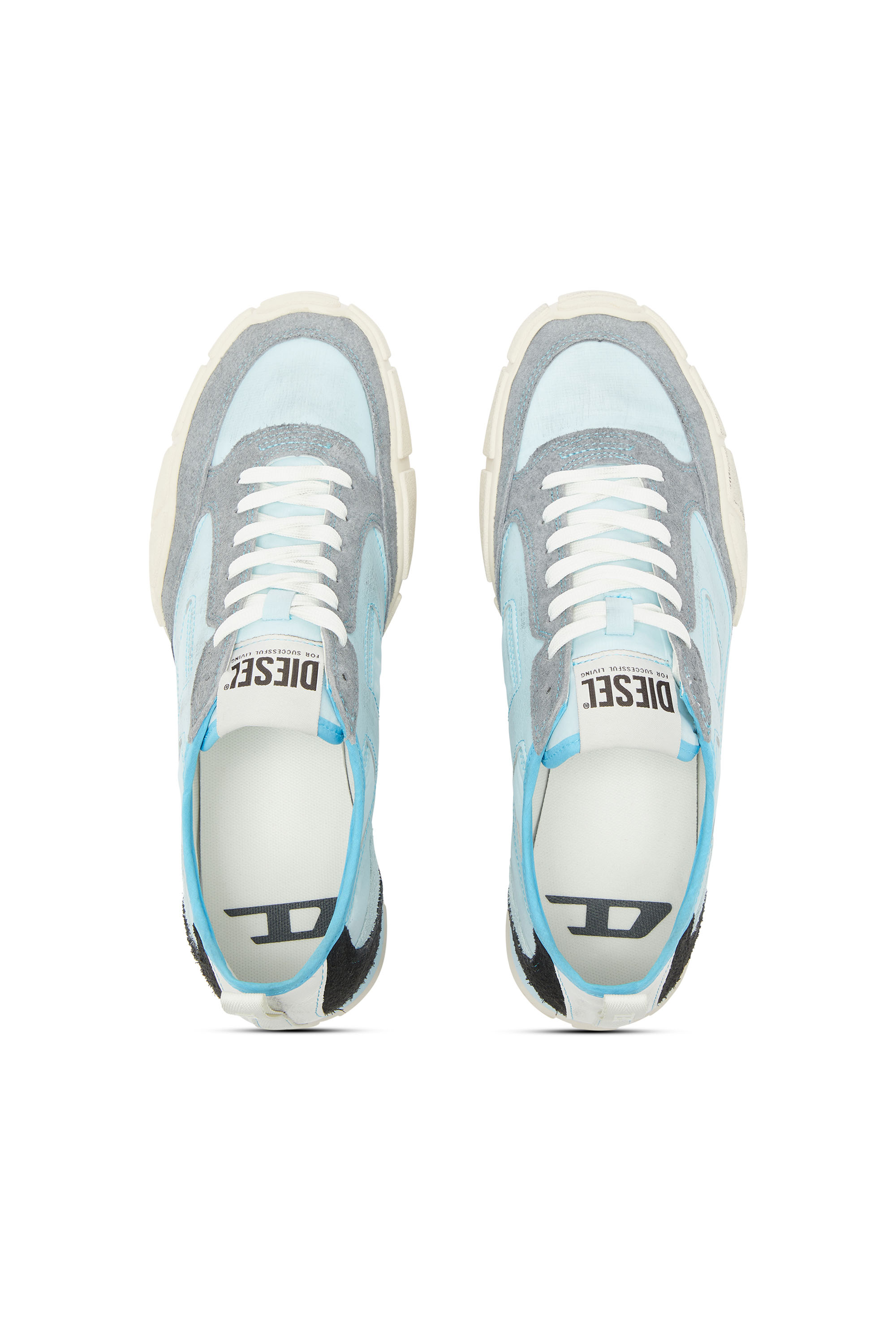 Diesel - S-PAGODHA LOW, Herren S-Pagodha &ndash; Sneakers aus Leder und Nylon in Hellblau - 4