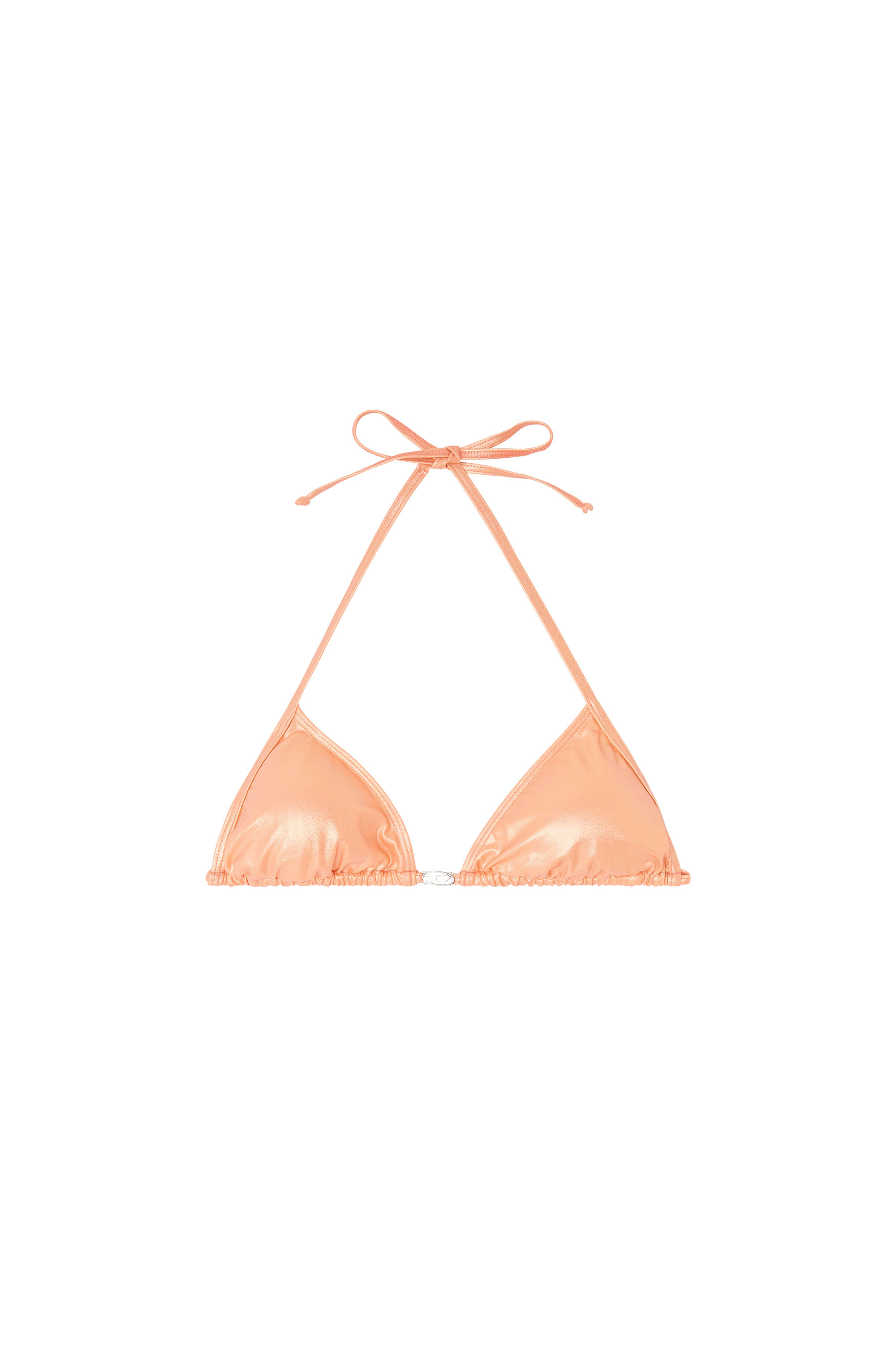 Diesel - ELETTRA-DNM, Damen Dreieck-Bikini-Top aus schimmerndem Stoff in null - 3
