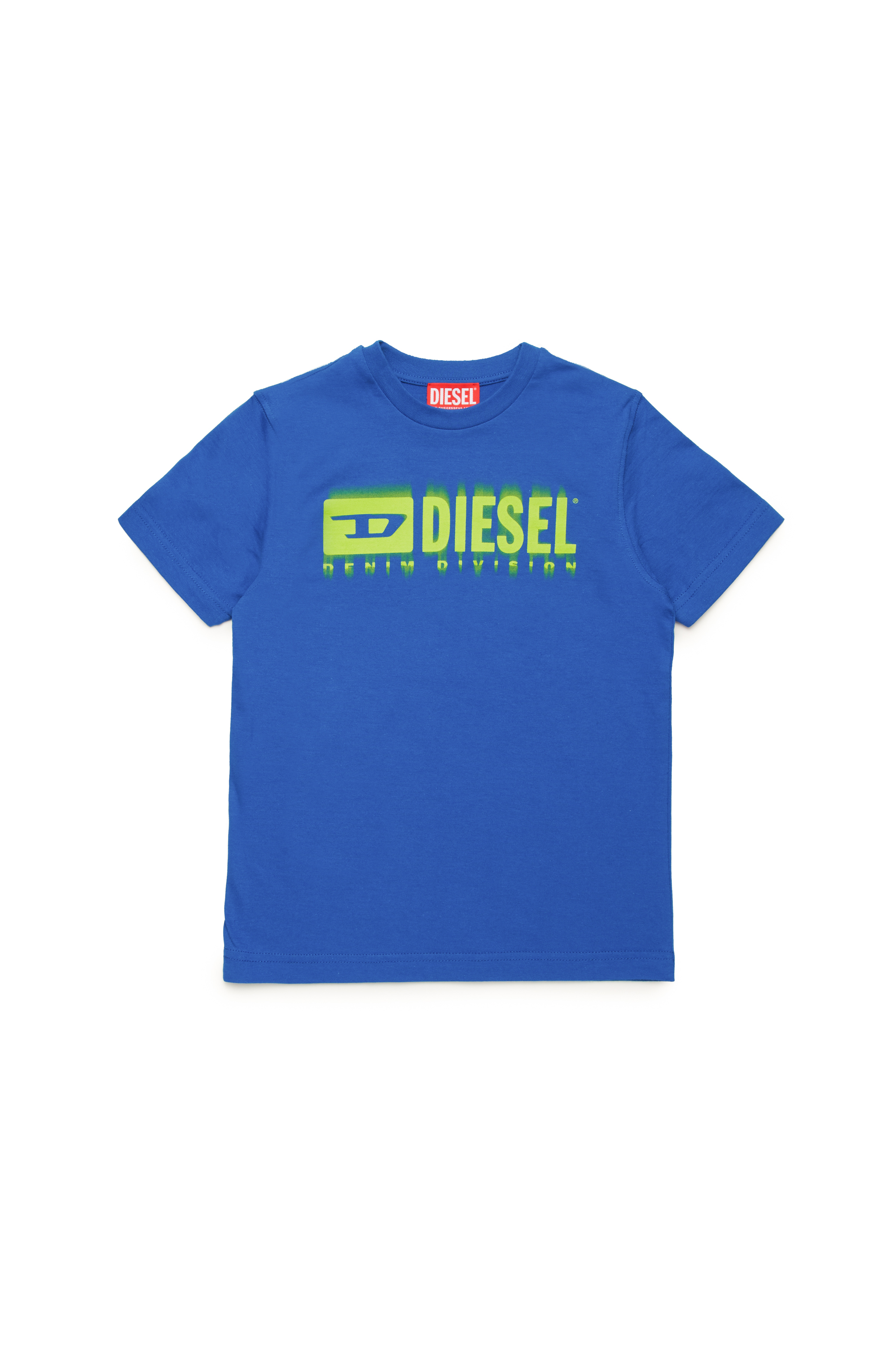 Diesel - TDIEGORL6, Herren T-Shirt mit verschmiertem Logo in Blau - 1