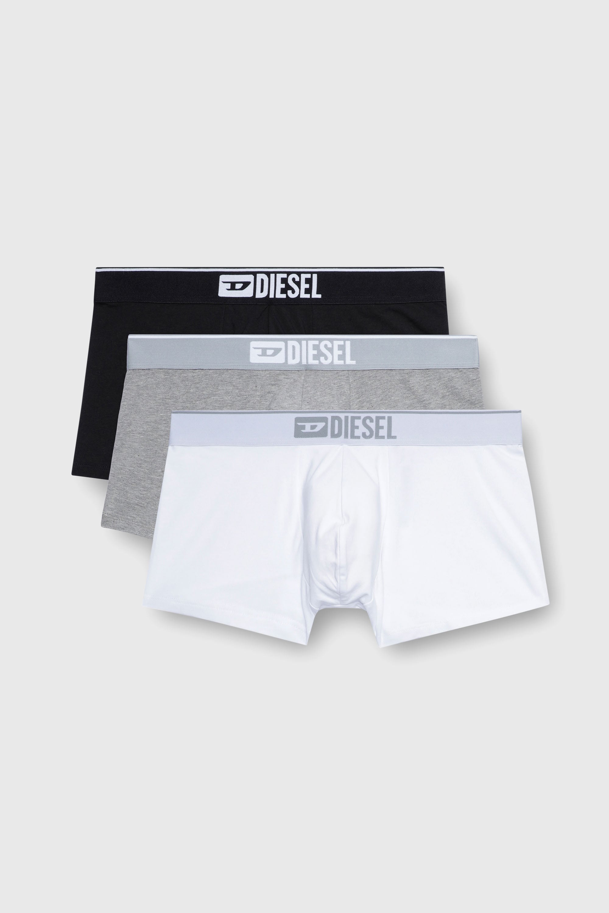 Diesel - UMBX-DAMIENTHREEPACK, Herren Einfarbige Retropants im Dreierpack in Weiss/Grau - 1