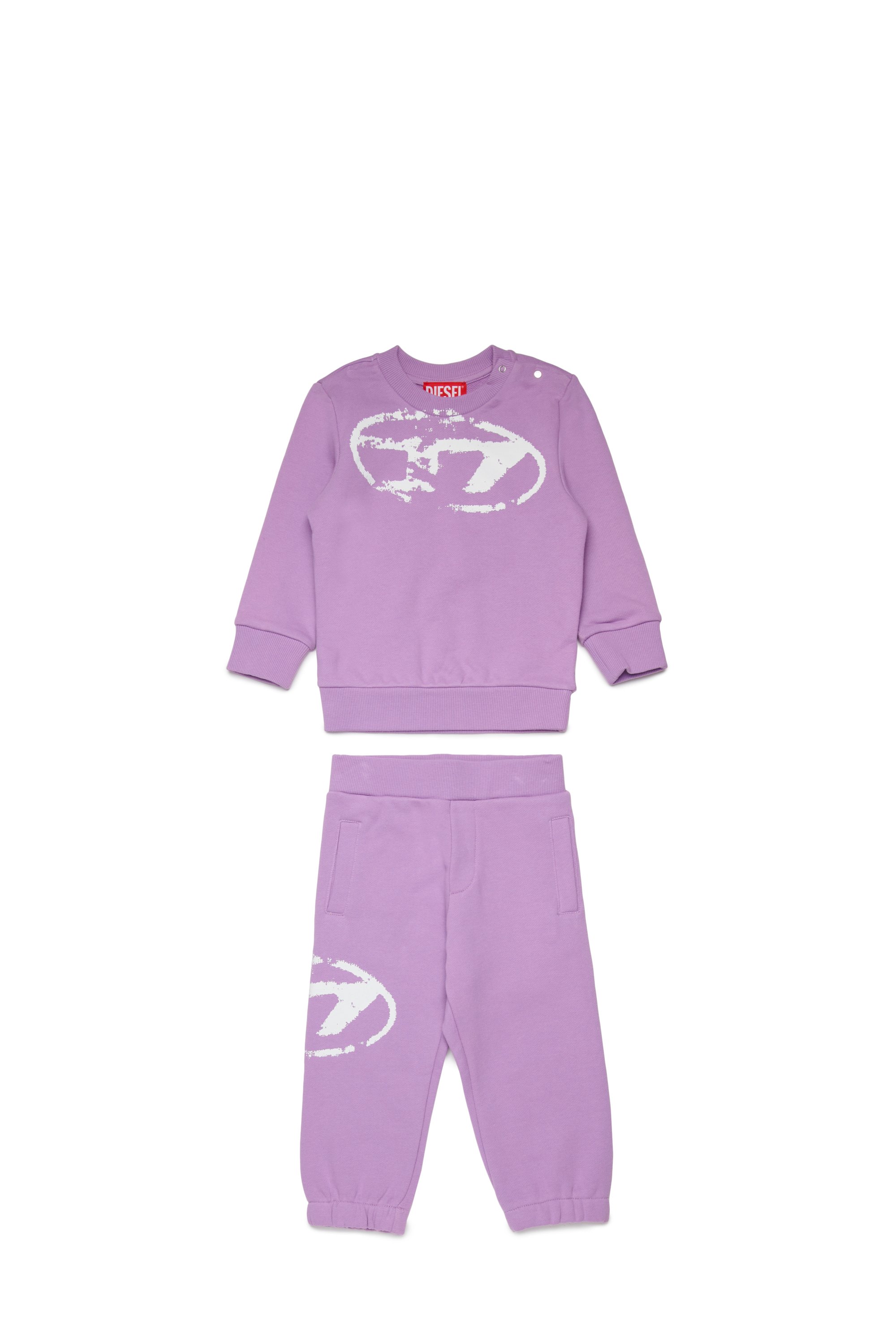 Diesel - SBOXTN5BLONGB-SET, Unisex Bekleidungsset für Baby mit vielgetragenem Oval D in Violett - 1