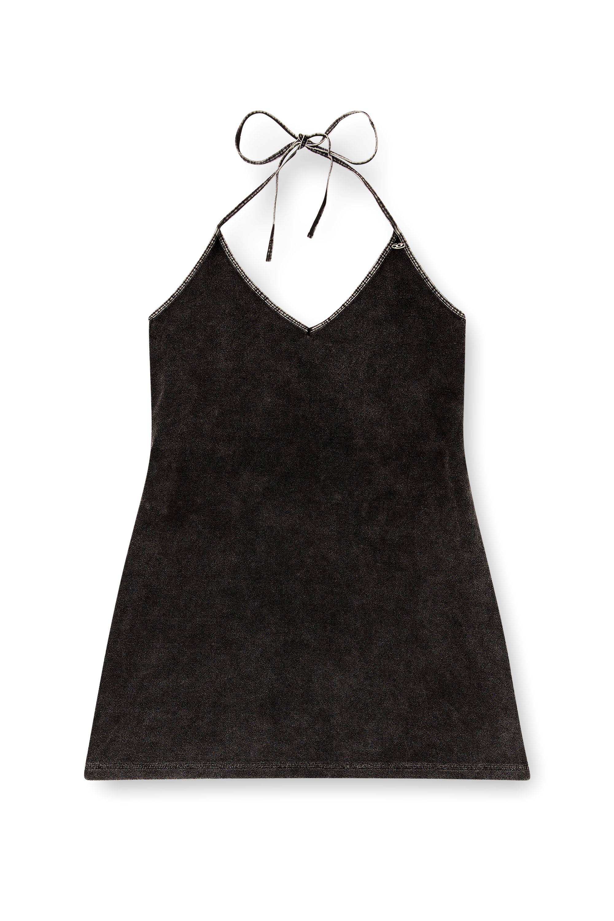 Diesel - MILVA-DNM, Damen Minikleid aus behandeltem Frotteegewebe in null - 5