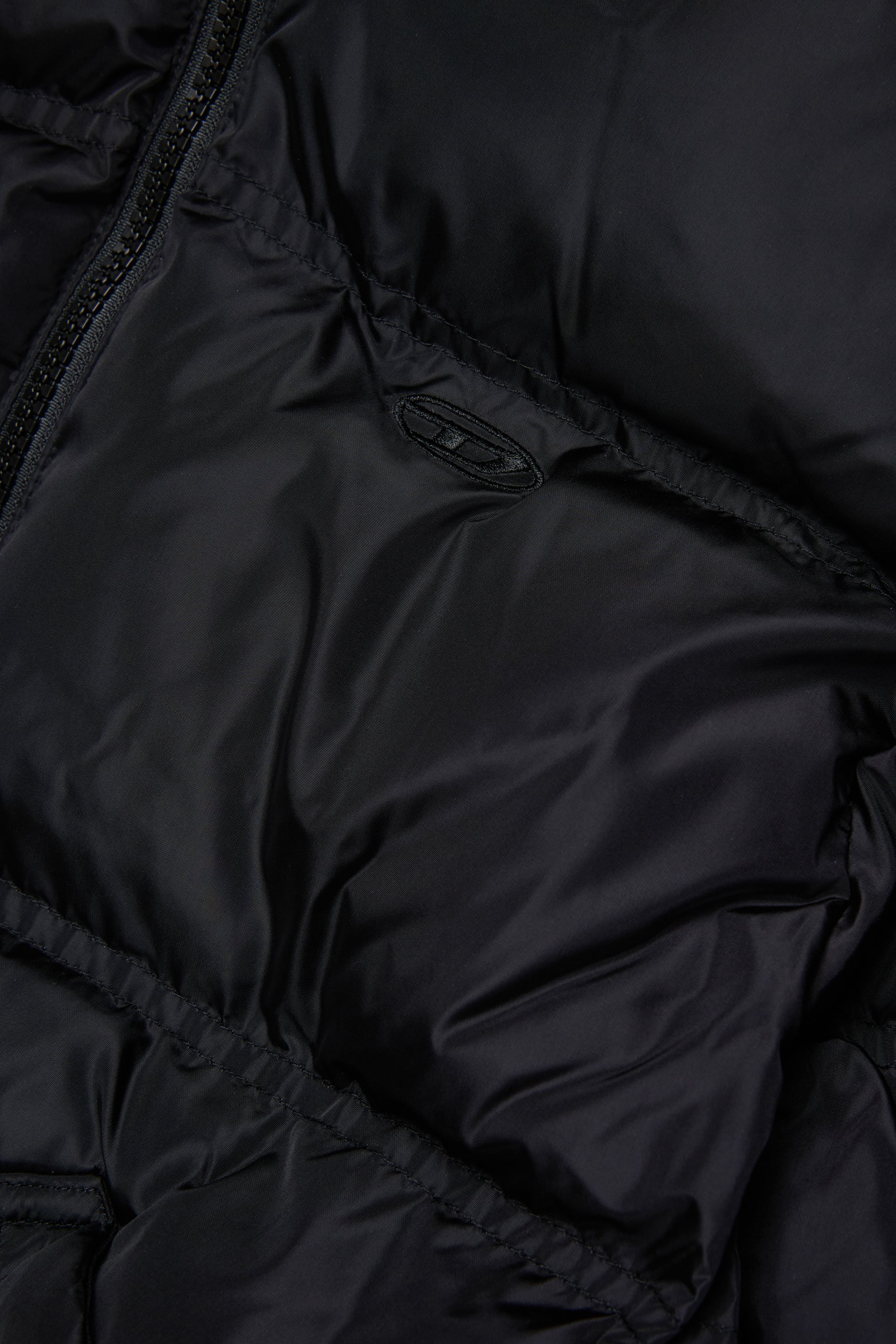 Diesel - JRIVONLONG, Unisex Steppmantel mit oversized Taschen in Schwarz - 4