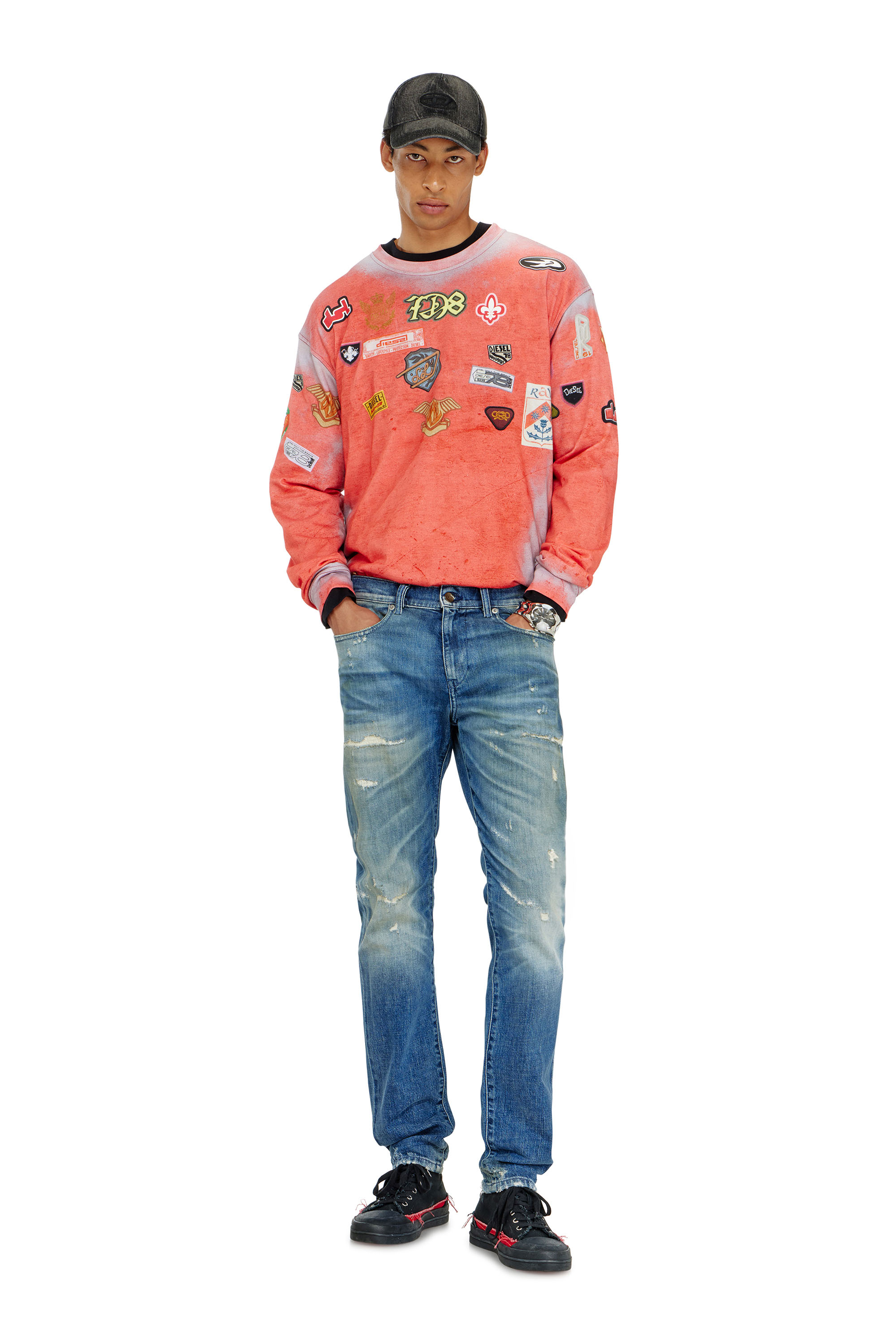 Diesel - Herren Slim Jeans 2019 D-Strukt 007EN, Mittelblau - 2