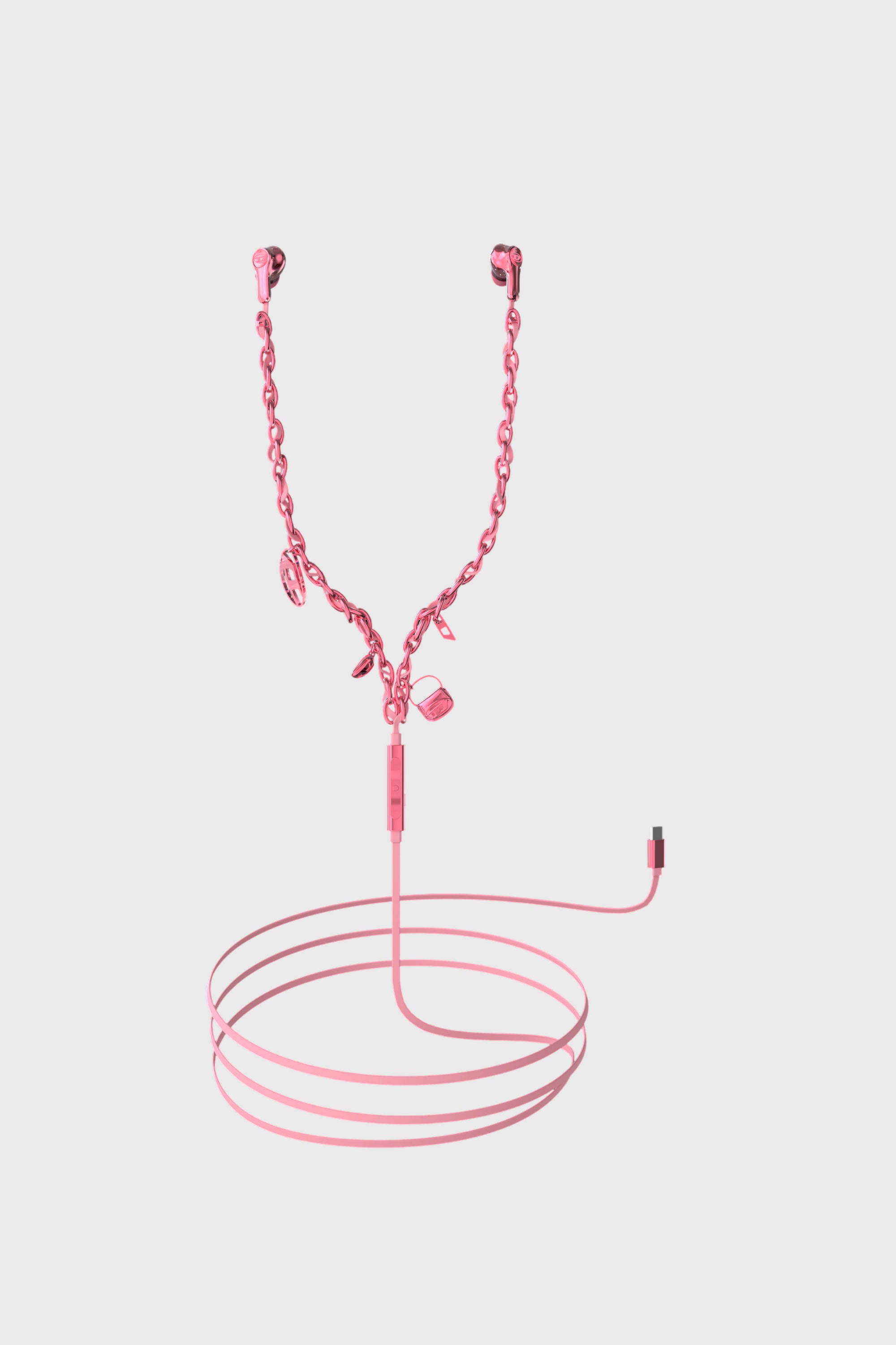 Diesel - 60688 WIRED EARBUDS WIRED EARBUDS, Unisex Wired Earbuds und charms in Rosa - 1