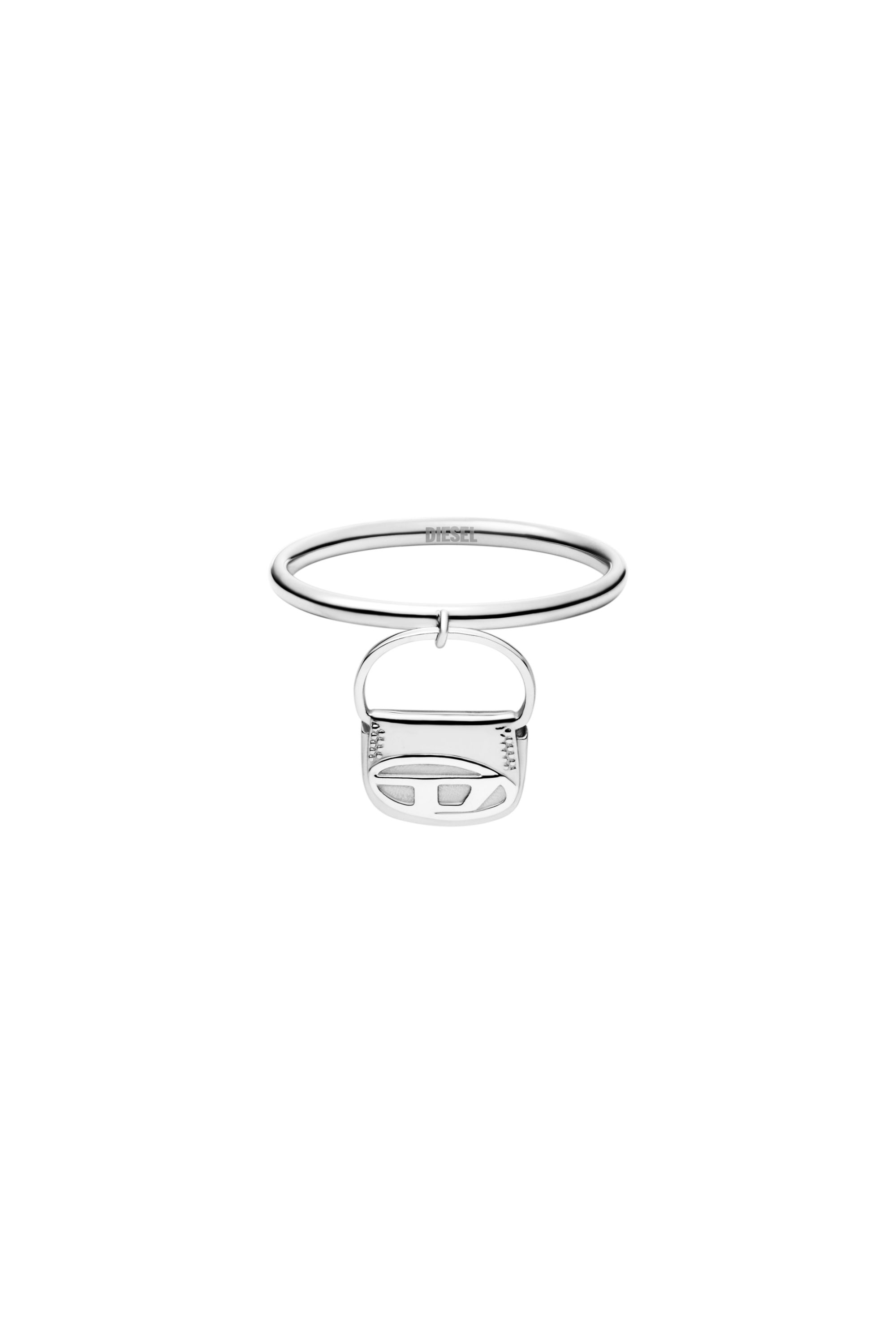 Diesel - DX1619040 JEWELLERY, Unisex Ring mit 1DR-Taschenanhänger aus Edelstahl in Silber - 2