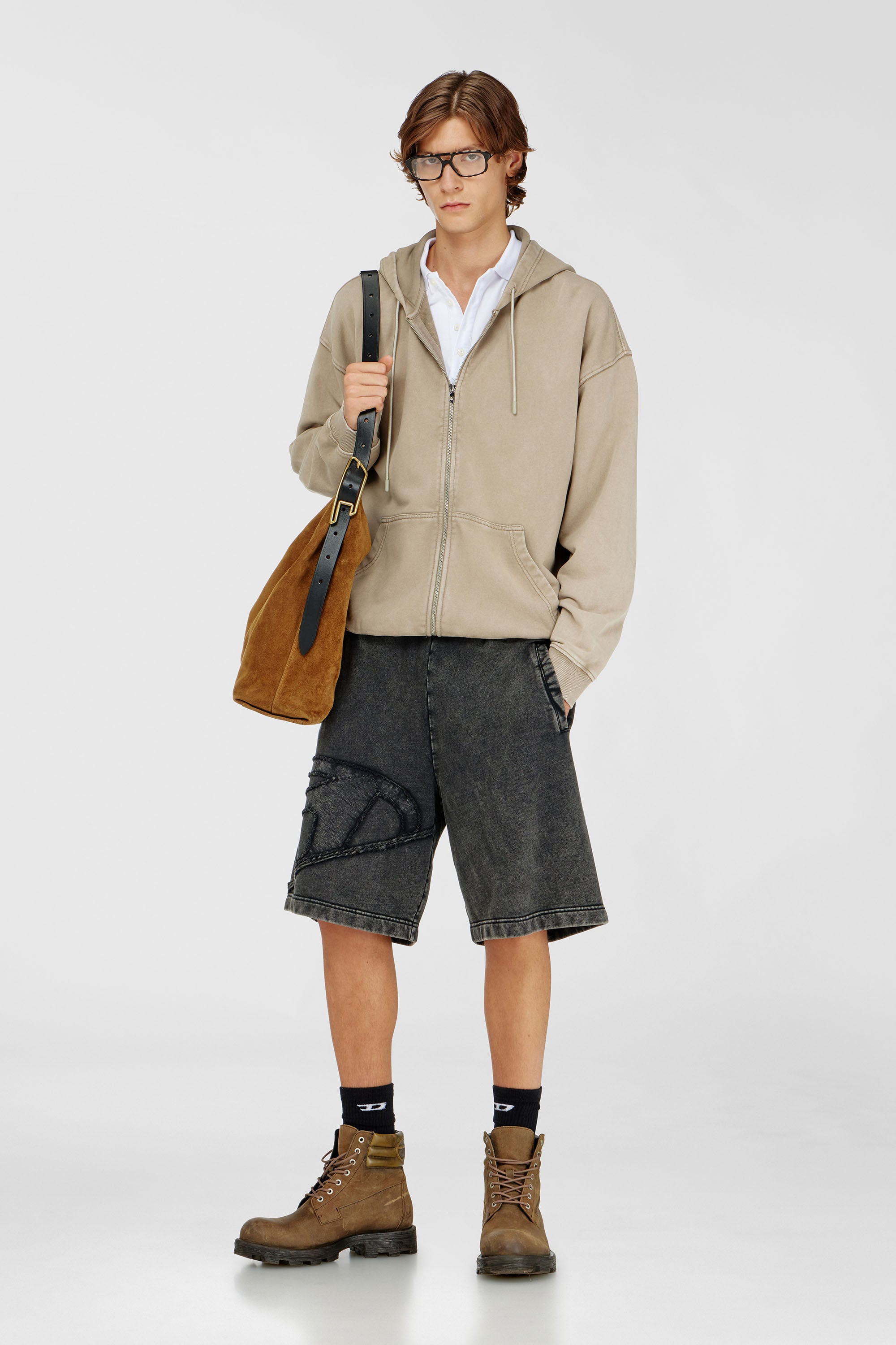 Sweatshorts mit sectioned Oval D Logo