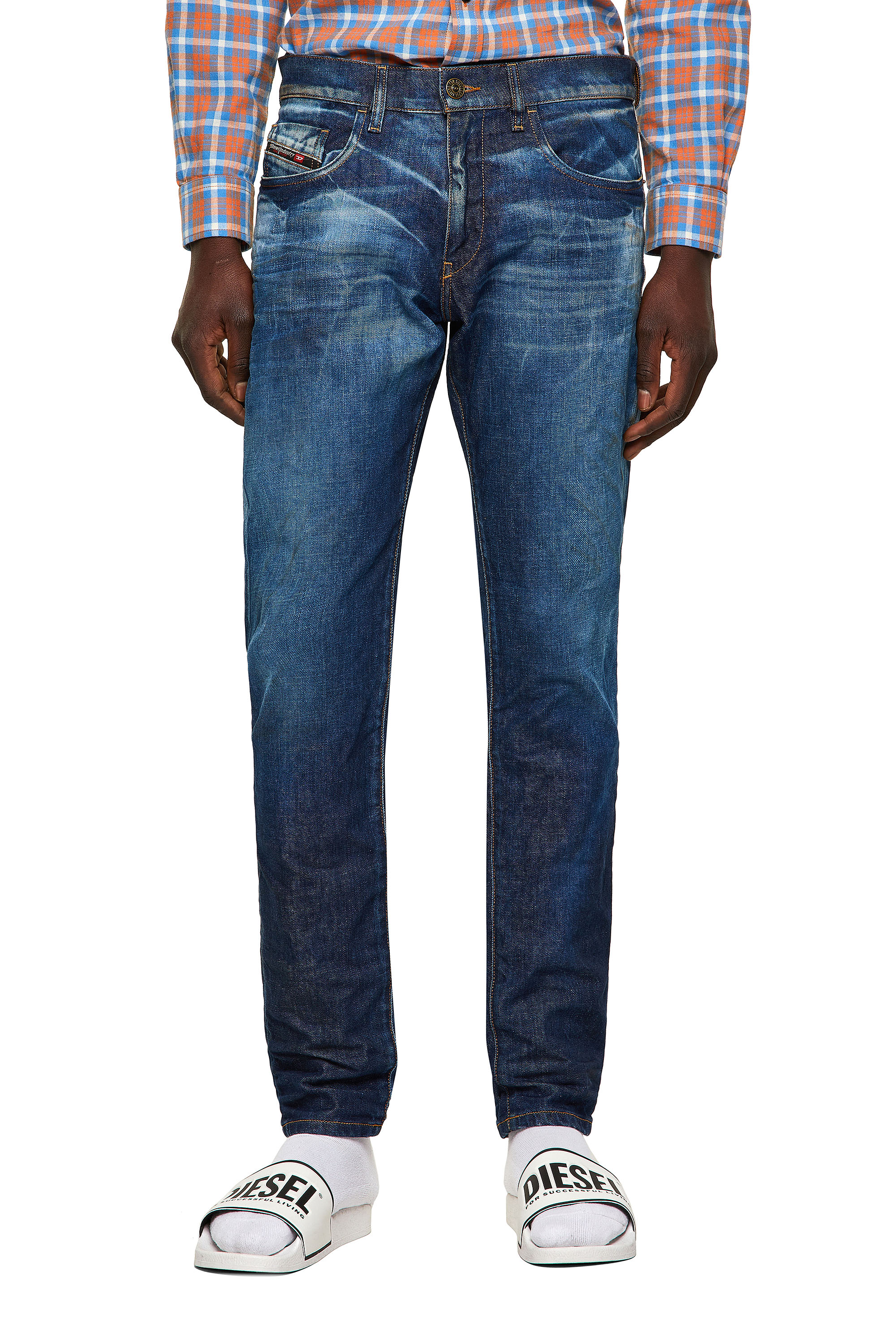 D-Strukt 09A13, Mittelblau - Jeans