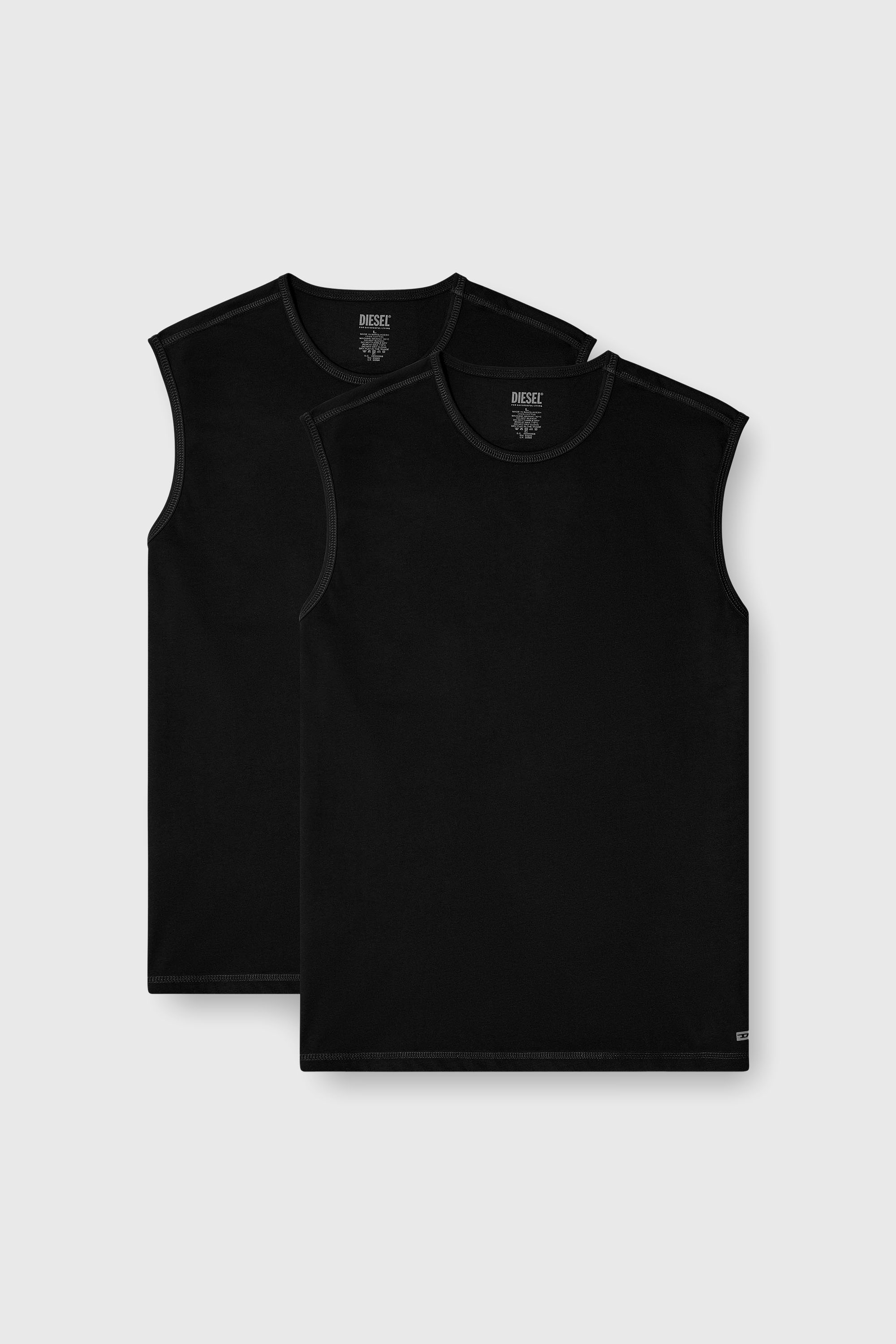 Diesel - TOM-UTLT-2PACK, Herren Tanktop im Zweierpack in Schwarz - 2