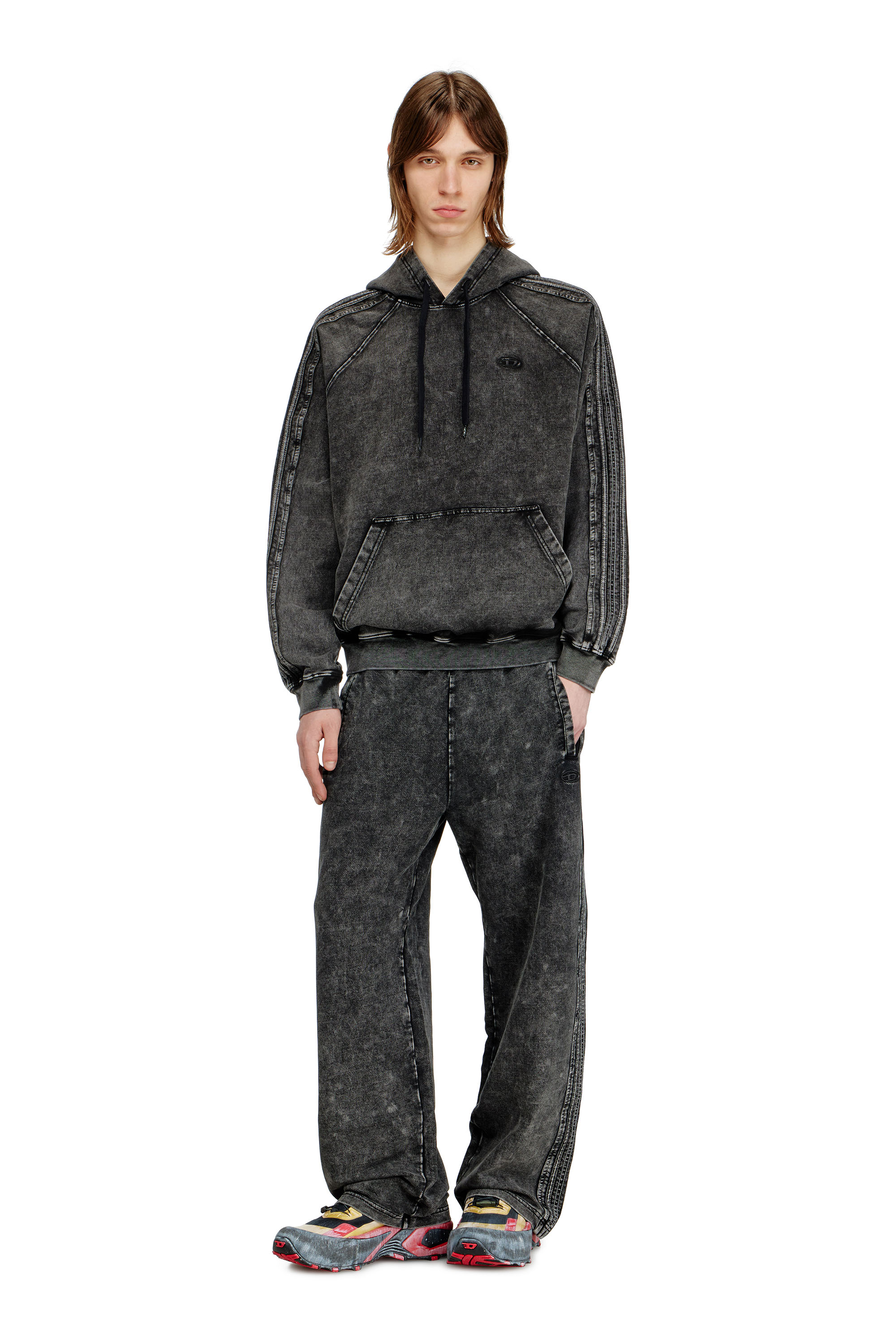 Diesel - P-ALT, Herren Sweatpants im Denim-Look mit Seitenstreifen in null - 2
