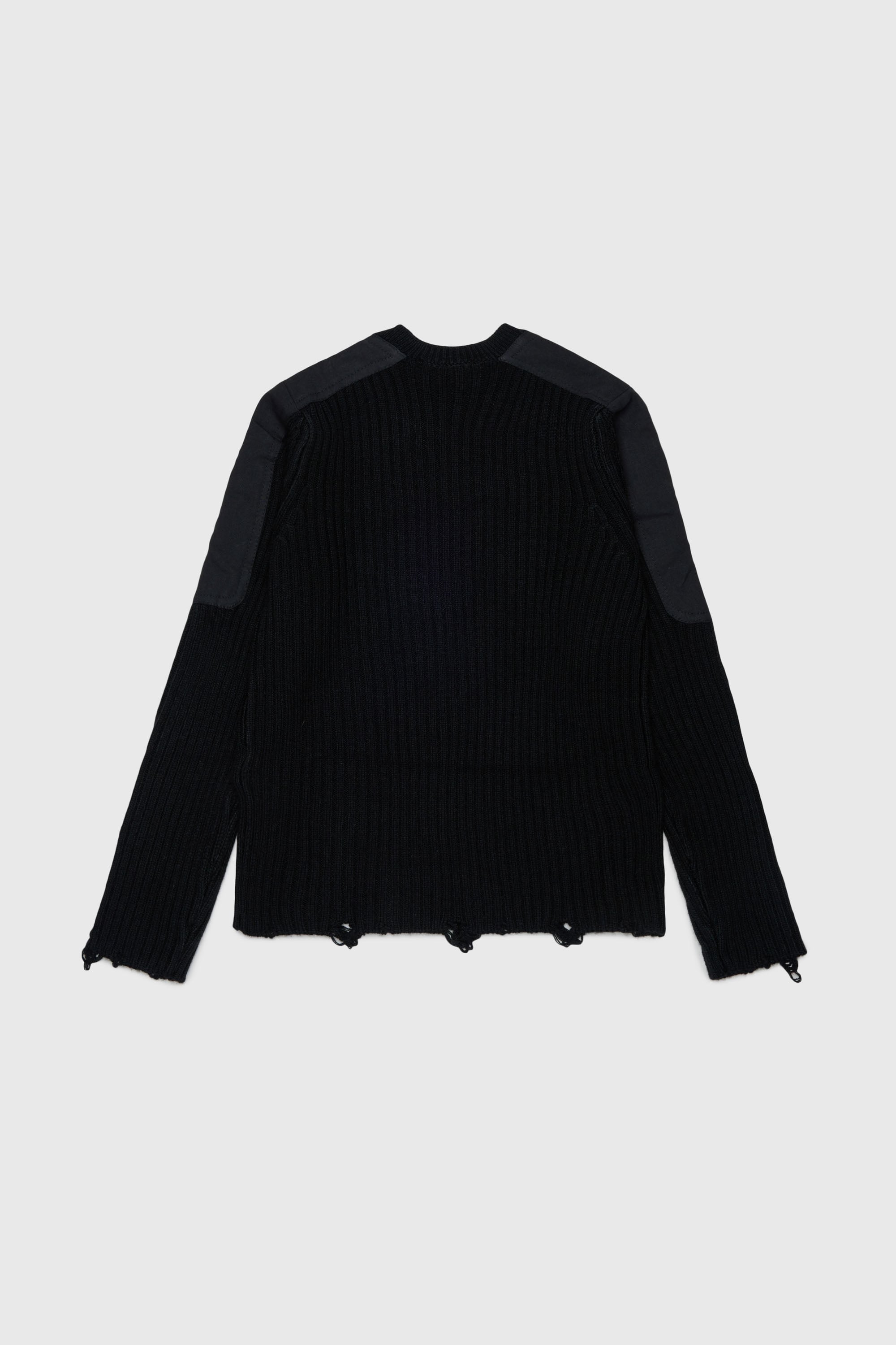 Diesel - KAMAR, Herren Ausgefranster Pullover aus Wollmischung in Schwarz - 2