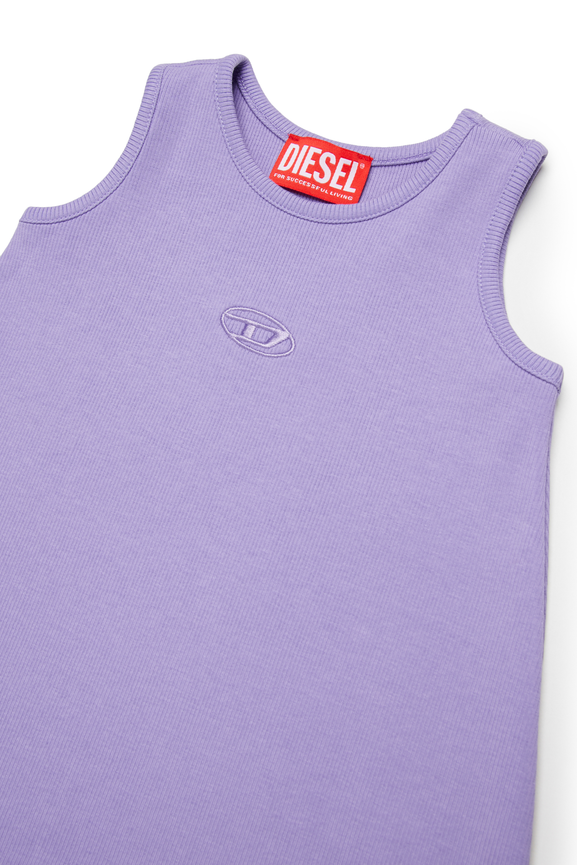 Diesel - DASPYB, Damen Tankkleid mit gesticktem Logo in Violett - 3