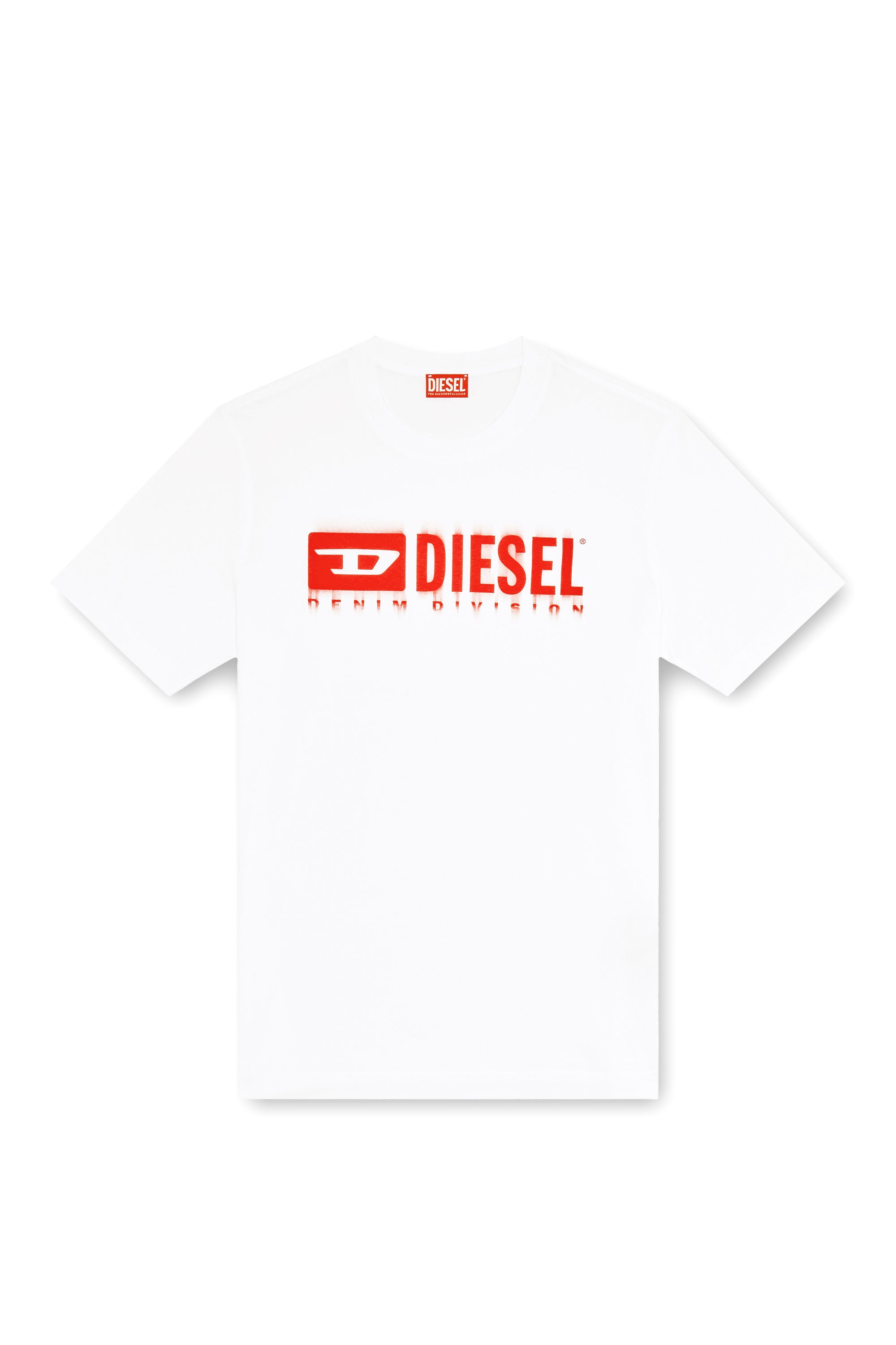 Diesel - T-ADJUST-Q7, Herren T-Shirt mit verschwommenem Diesel-Logo in Wei&szlig; - 3