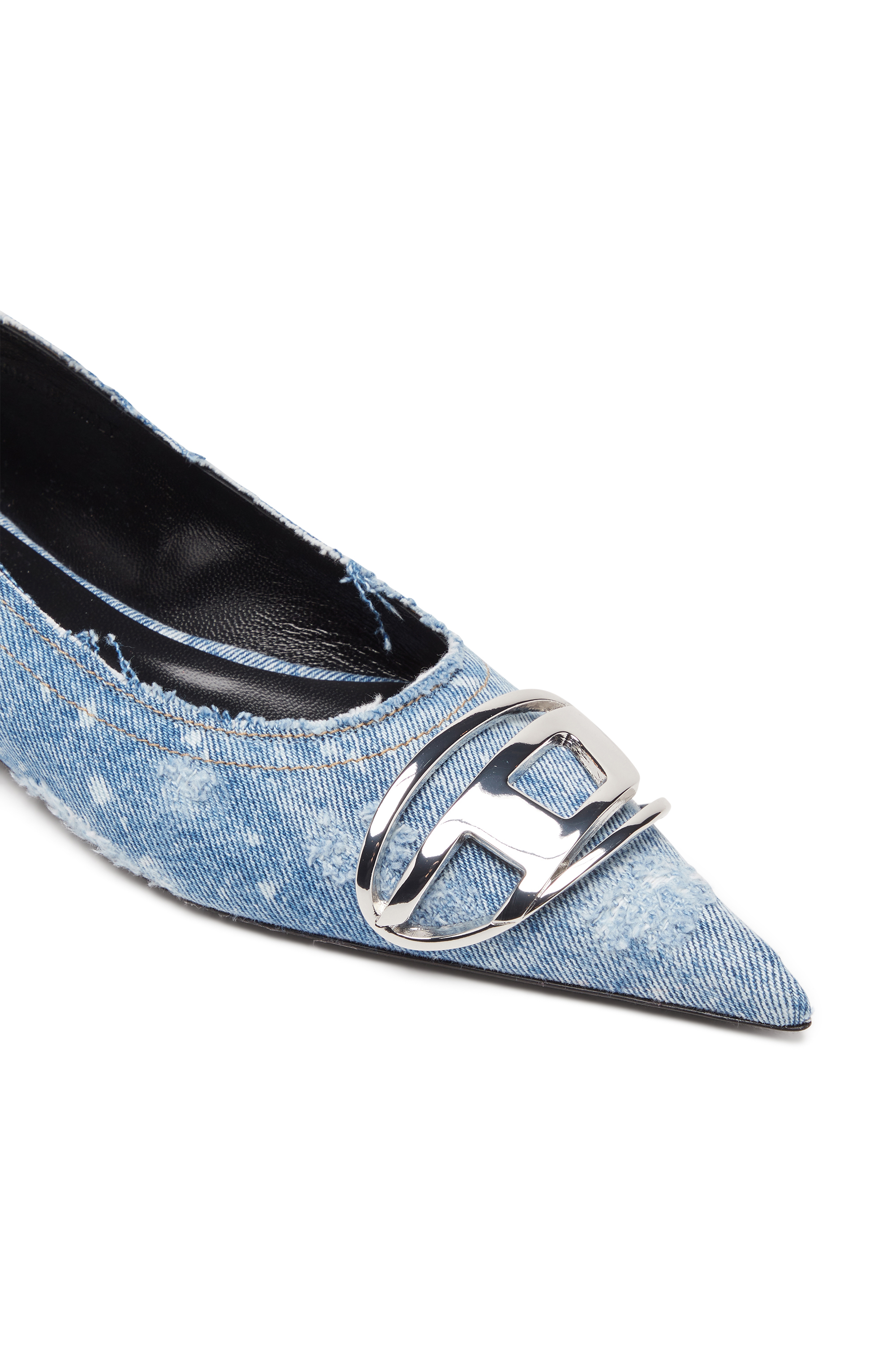 Diesel - D-VENUS BAL, Damen D-Venus-Ballerinas mit verspiegeltem Finish in Hellblau - 5