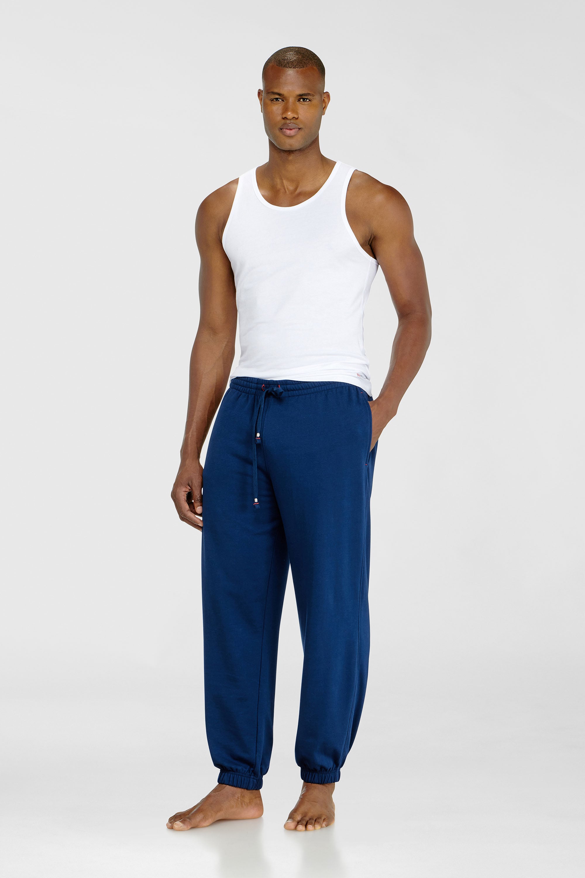 Diesel - LENNY-D-CORE, Herren Sweathose aus aufgerauter Baumwollmischung in Blau - 1