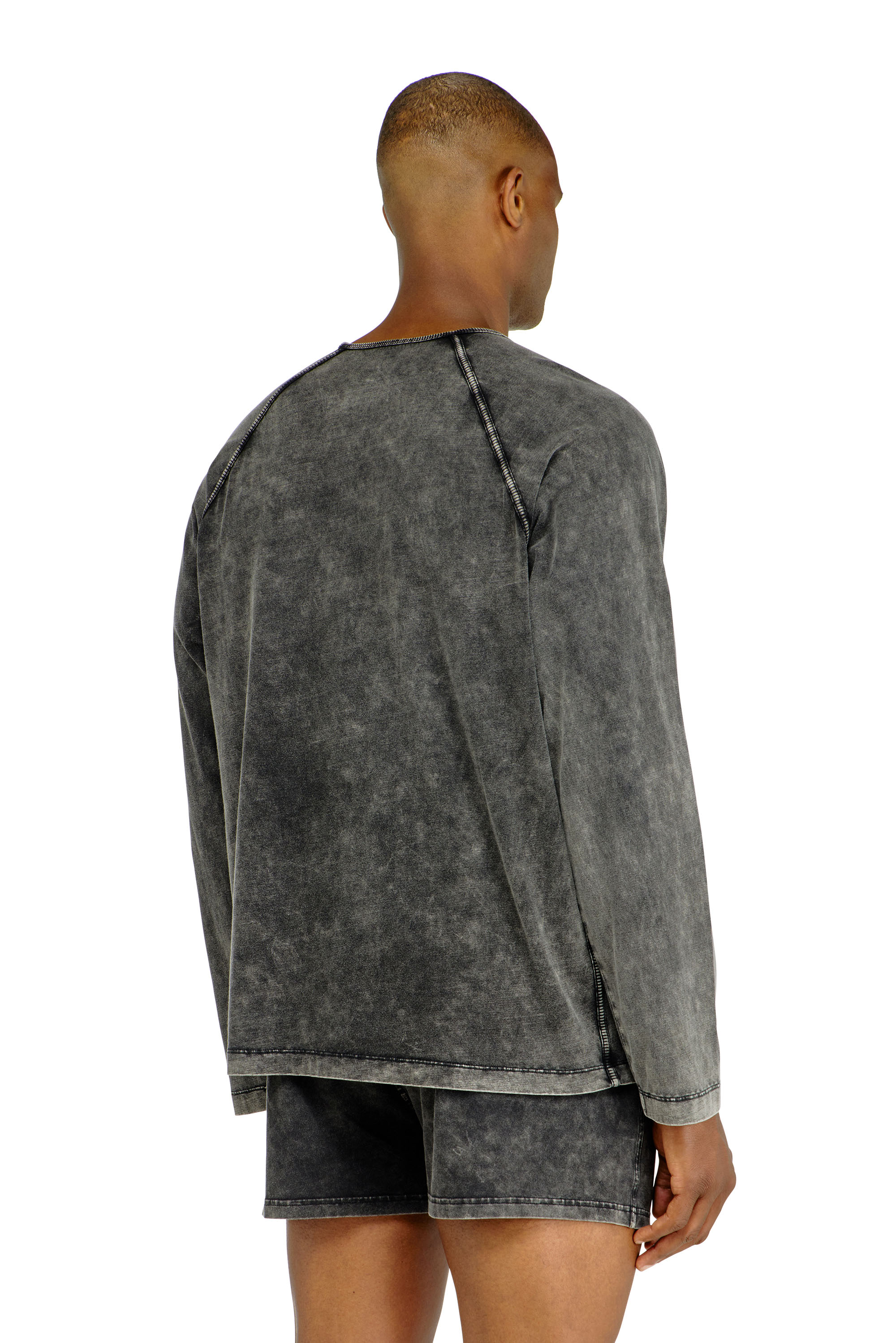 Diesel - BRYAN-DNM, Herren Oberteil aus Baumwolle mit Logo patch in Dunkelgrau - 3