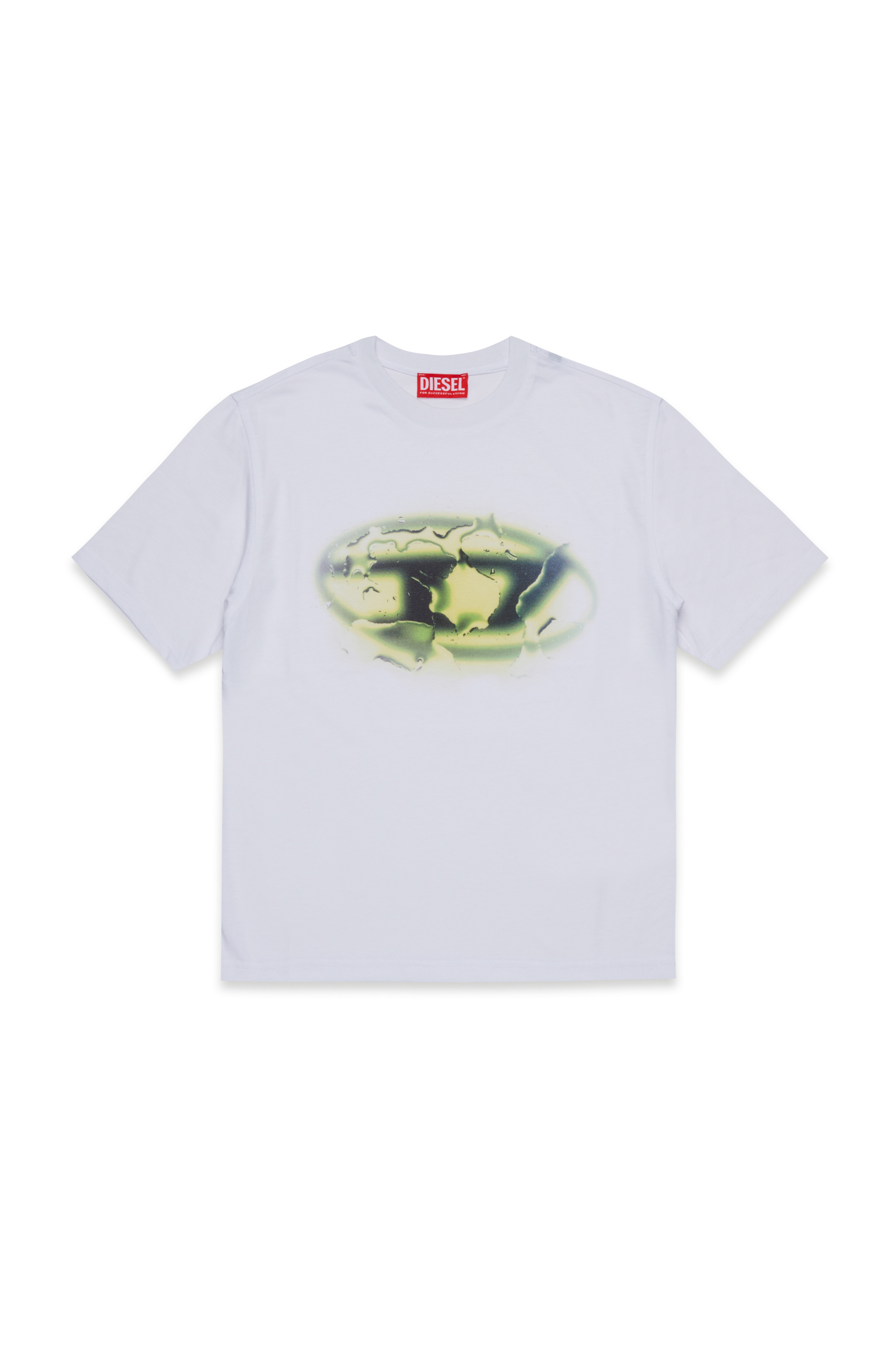 Diesel - TBOXTK3 OVER, Herren Baumwoll-T-Shirt mit Grafikdruck in Weiß - 1