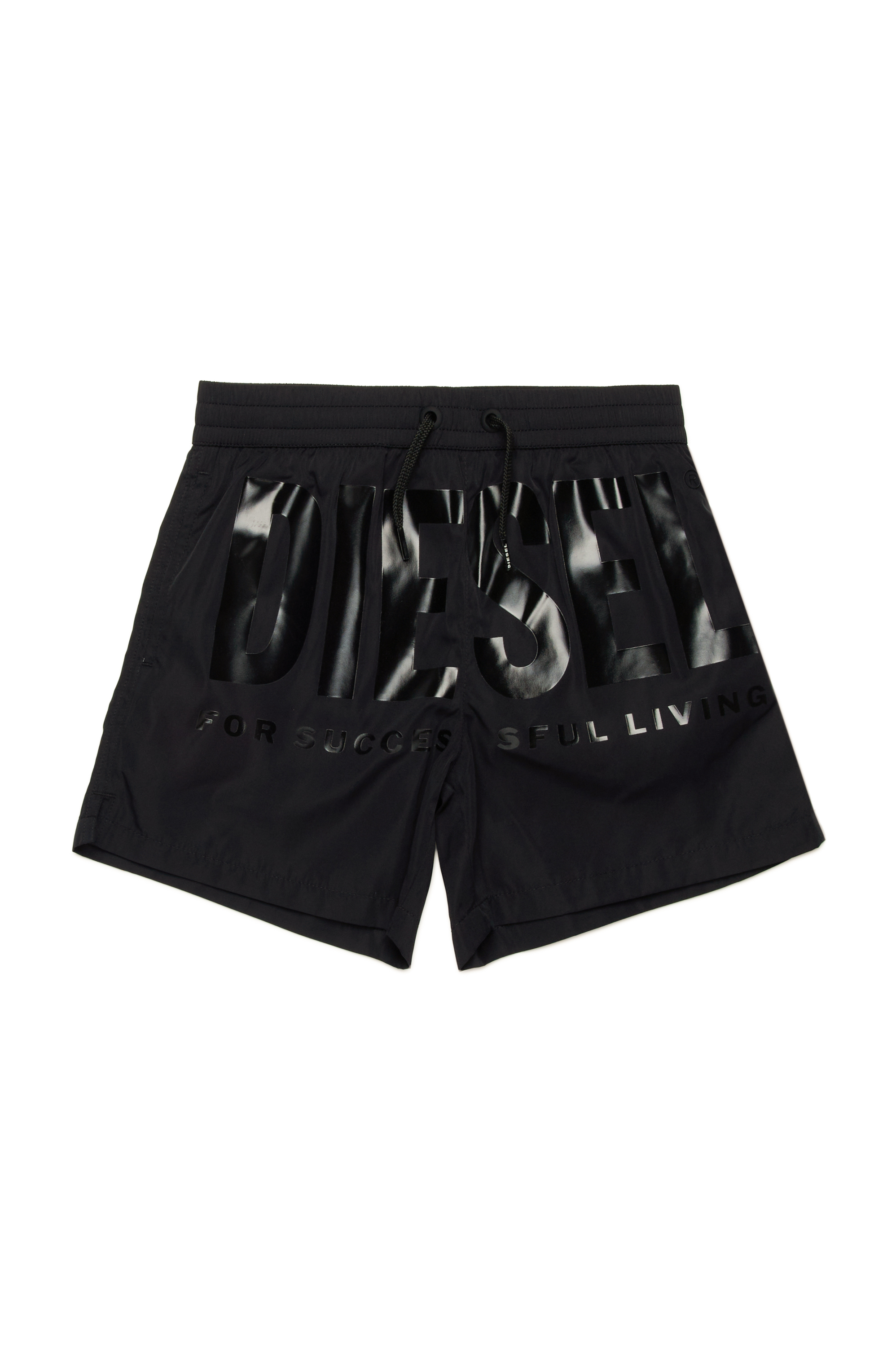 Diesel - MKENM, Herren Badeshorts mit farbgleichem Biscotto-Logo in Schwarz - 1