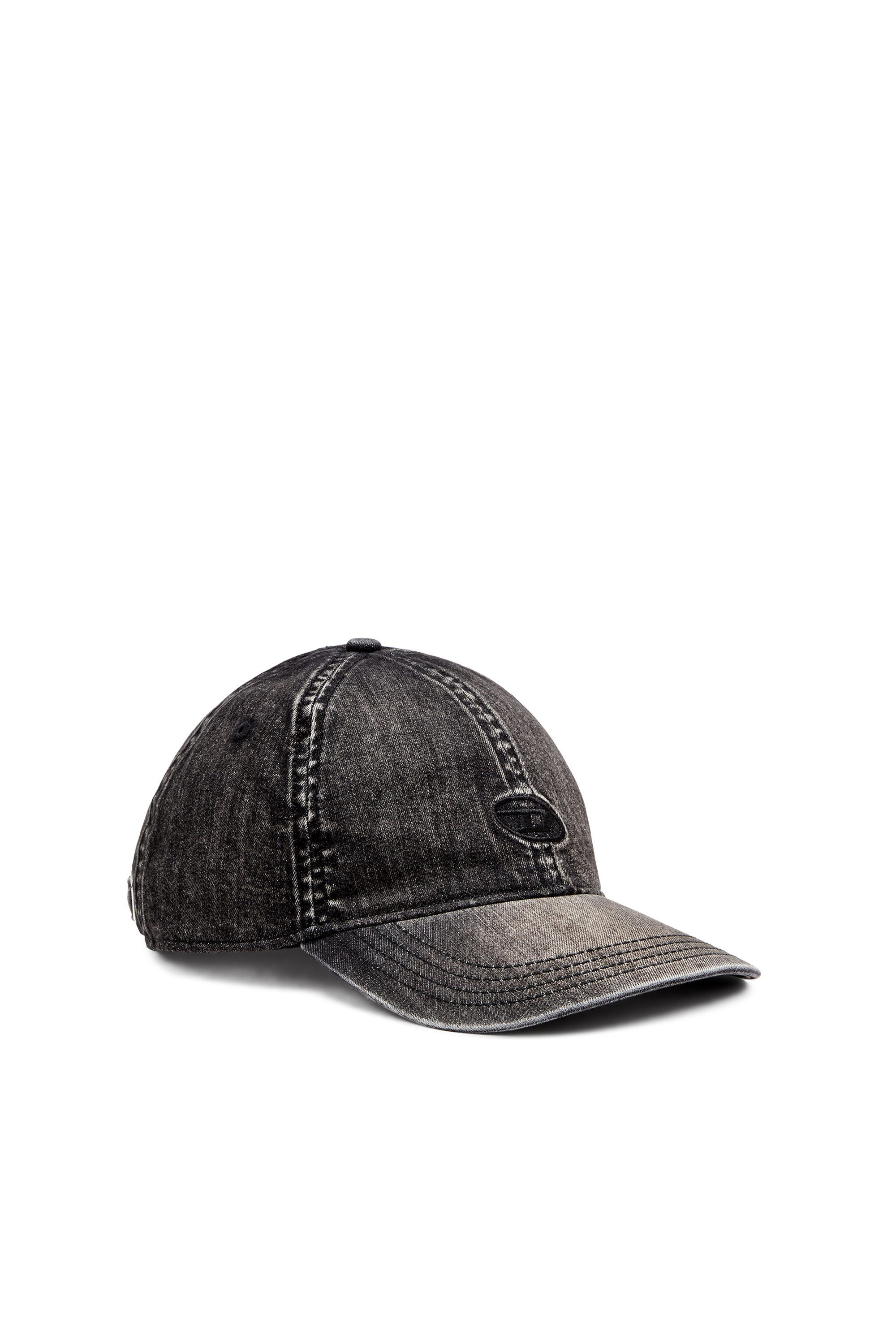 Diesel - C-GABLE-BLACK, Herren Leichtes schwarzes Cap aus Stretch-Denim in Schwarz - 1