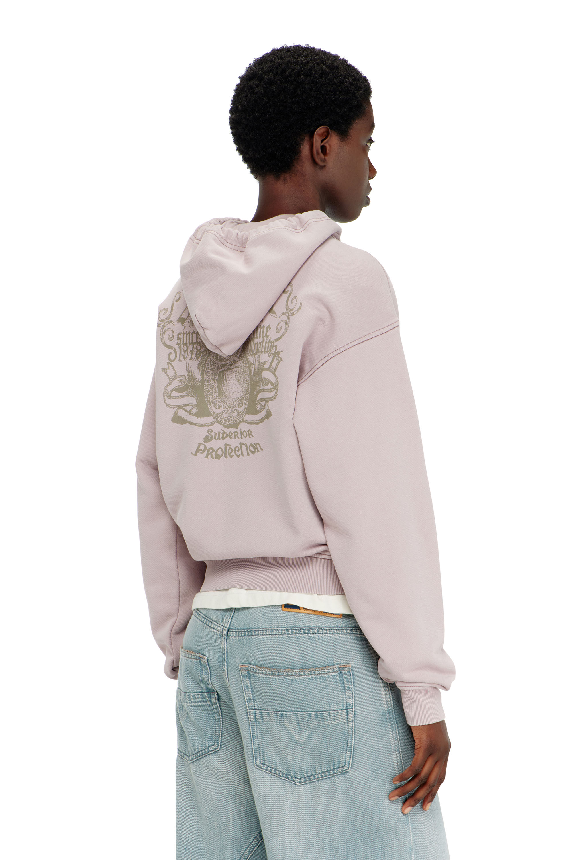 Diesel - F-PHOENY, Damen Hoodie mit Prints und Strasssteinen in Lila - 4
