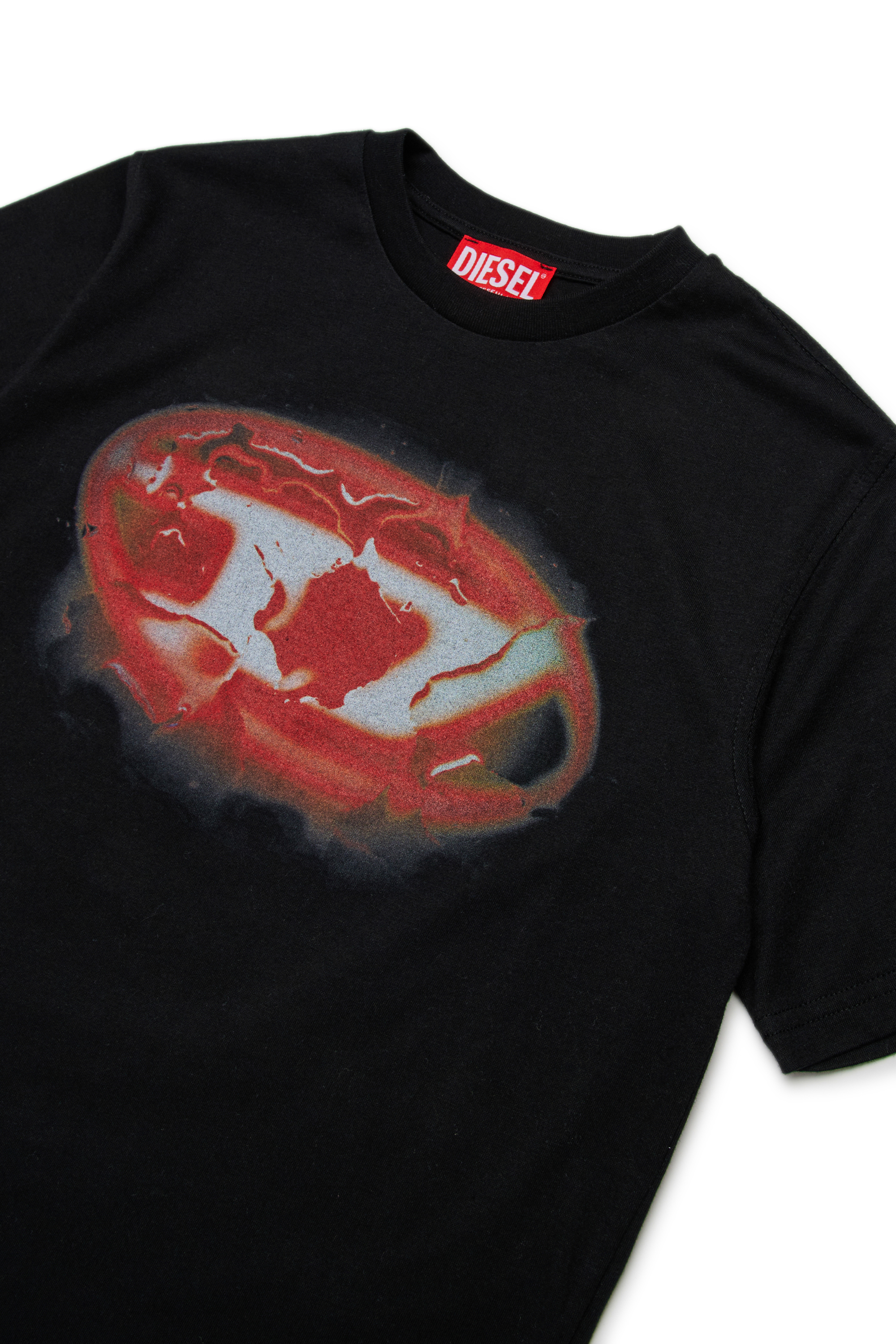 Diesel - TBOXTK3 OVER, Herren Baumwoll-T-Shirt mit Grafikdruck in Schwarz - 3