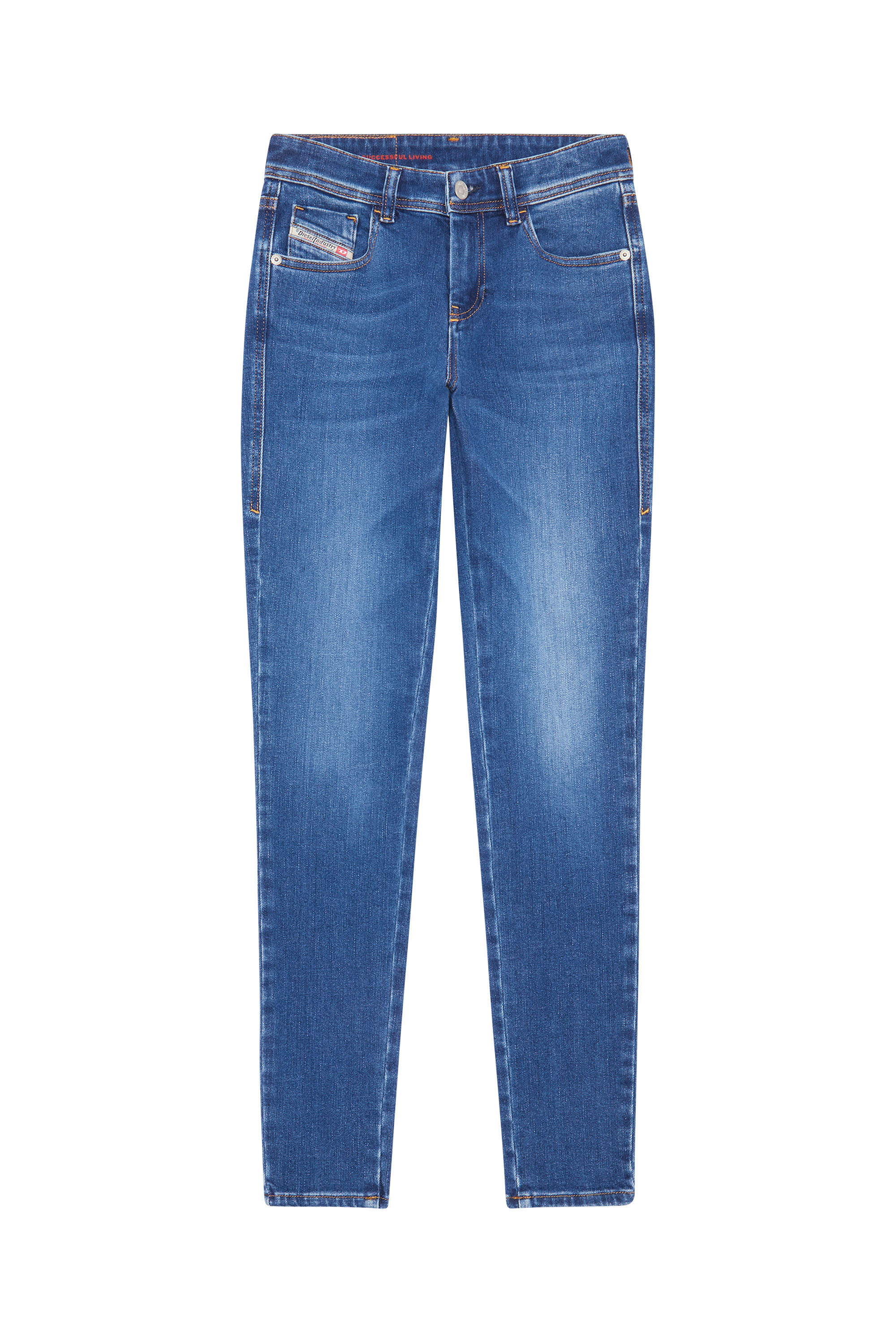 Diesel - Super skinny Jeans 2017 Slandy 09C21, Damen Super skinny Jeans - 2017 Slandy in Mittelblau - 2
