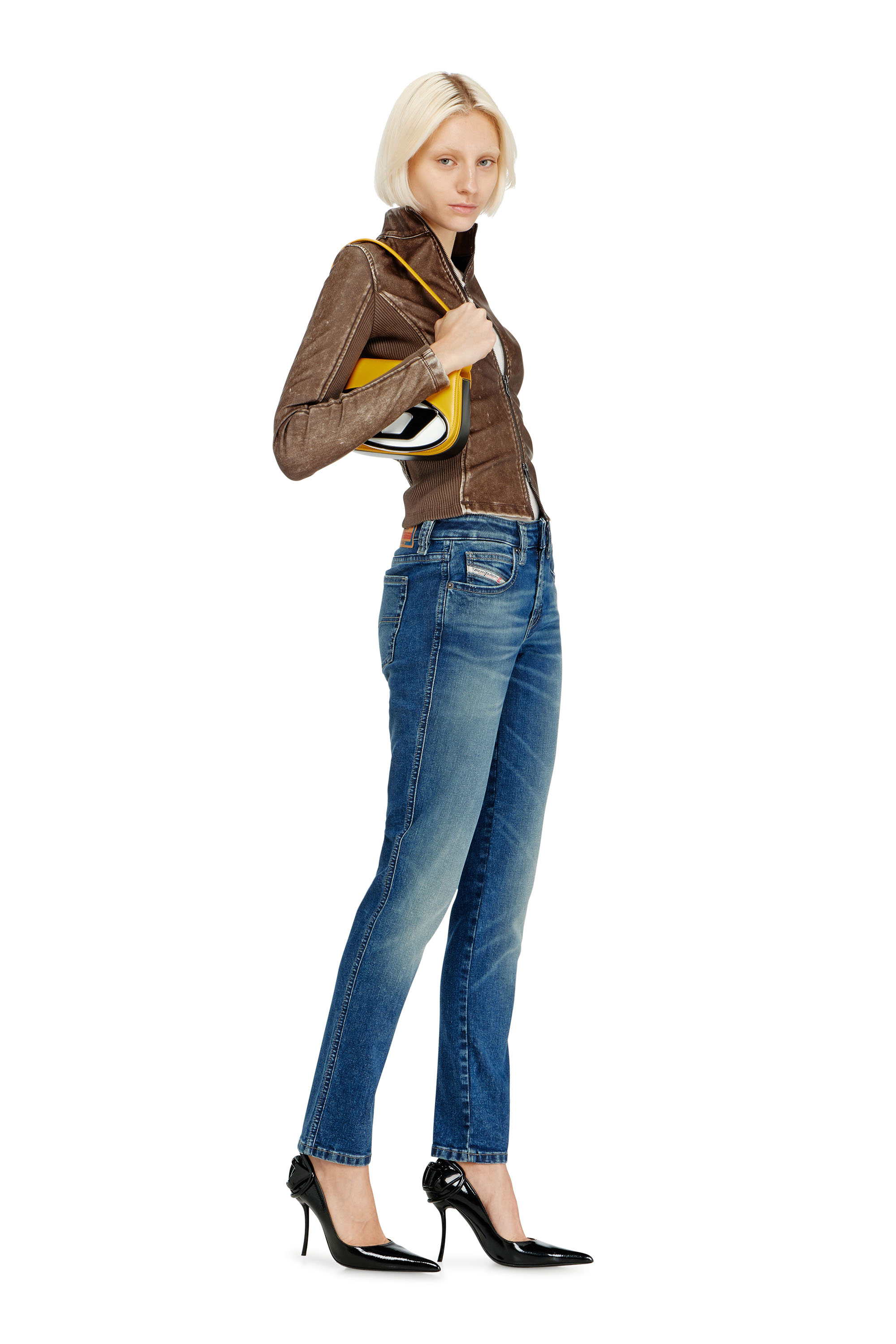 Diesel - Damen Slim Jeans 1992 D-Jiann 0DBEE, Mittelblau - 1