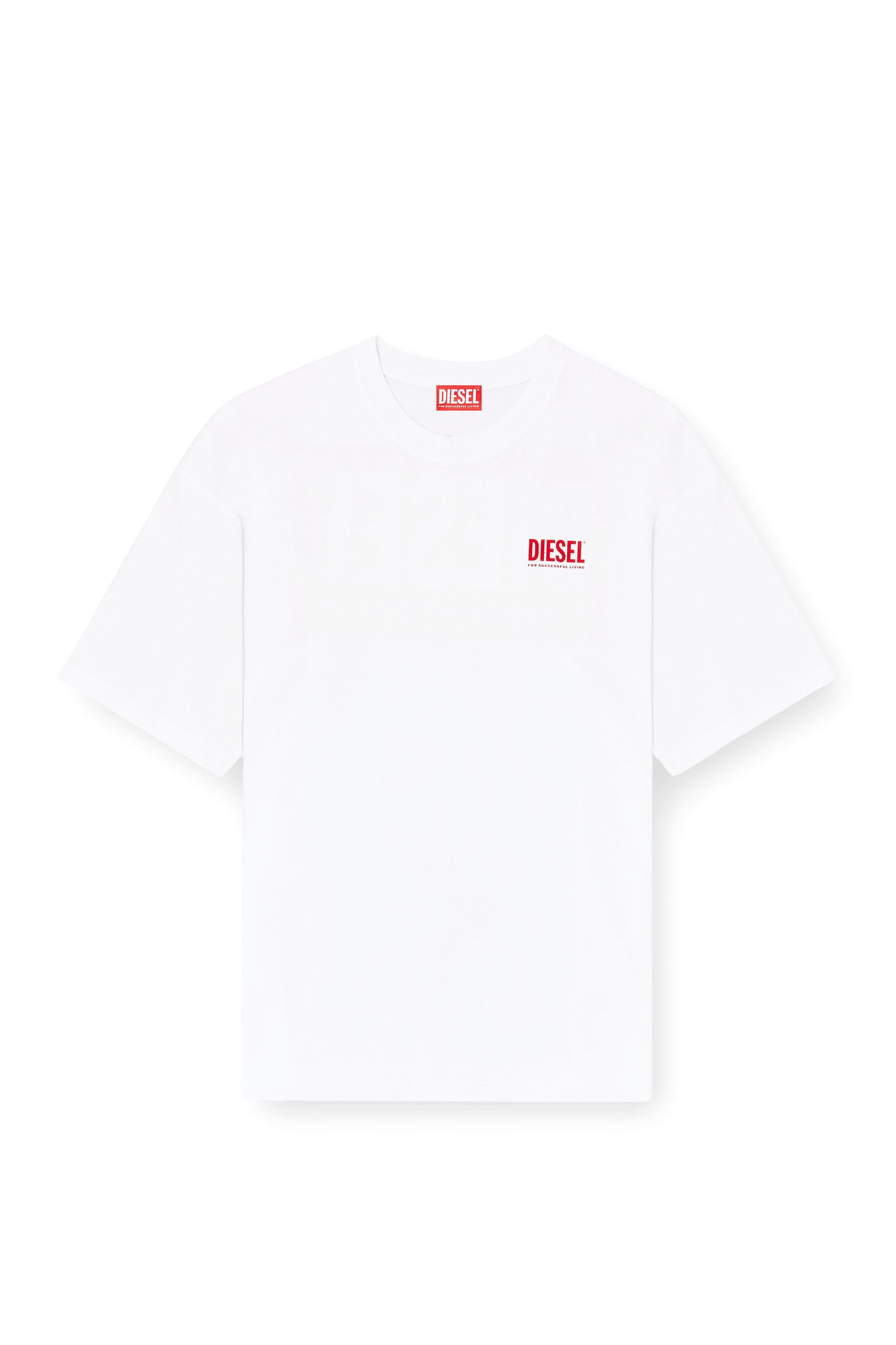 Diesel - T-BOXT-BISK, Herren Baumwoll-T-Shirt mit Diesel-Biscotto-Print in Wei&szlig; - 3